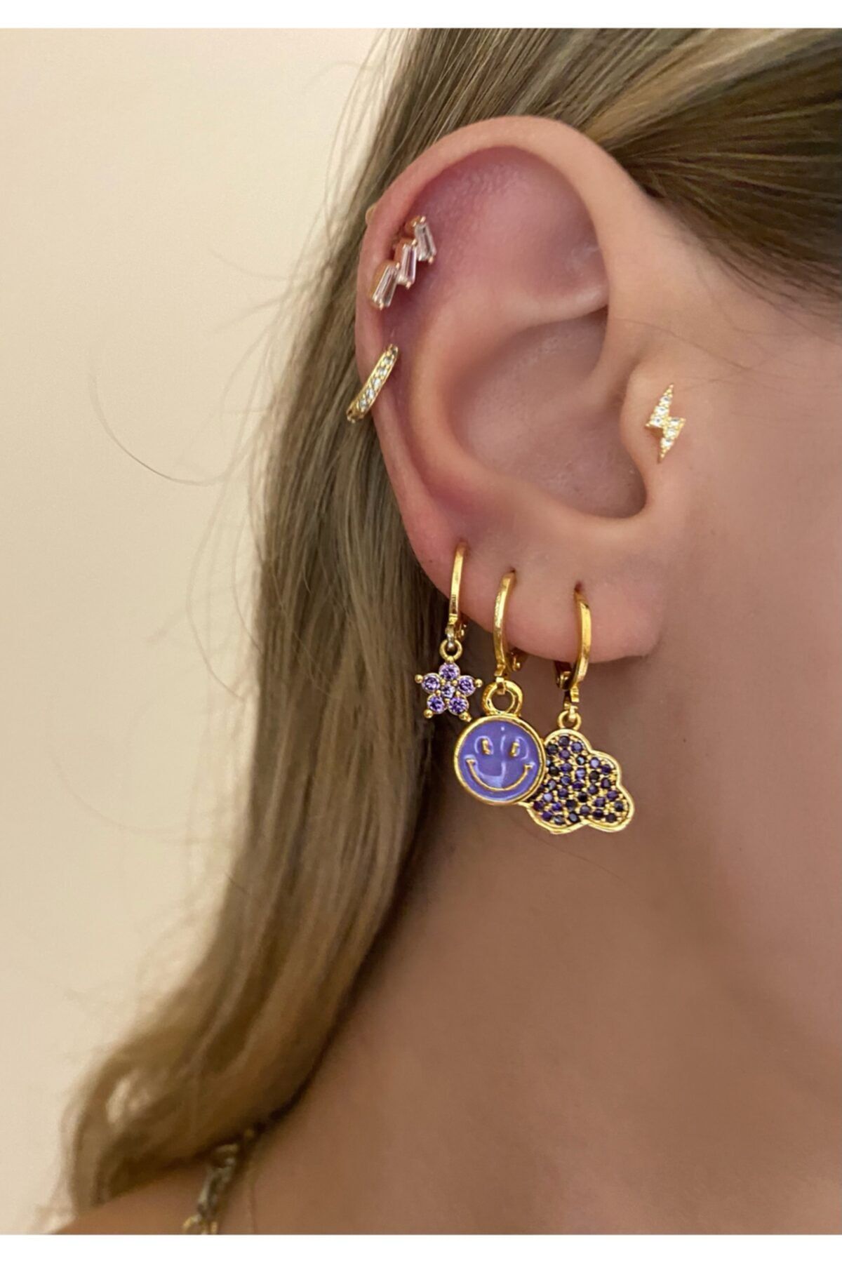 3 piece outlet earring set