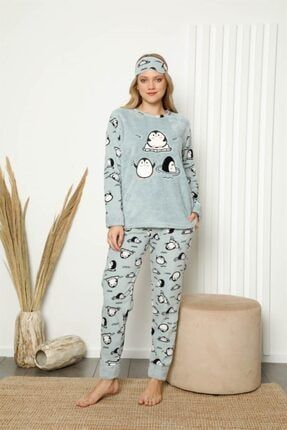Welsoft Polar Kadın Manşetli Pijama Takımı 8419