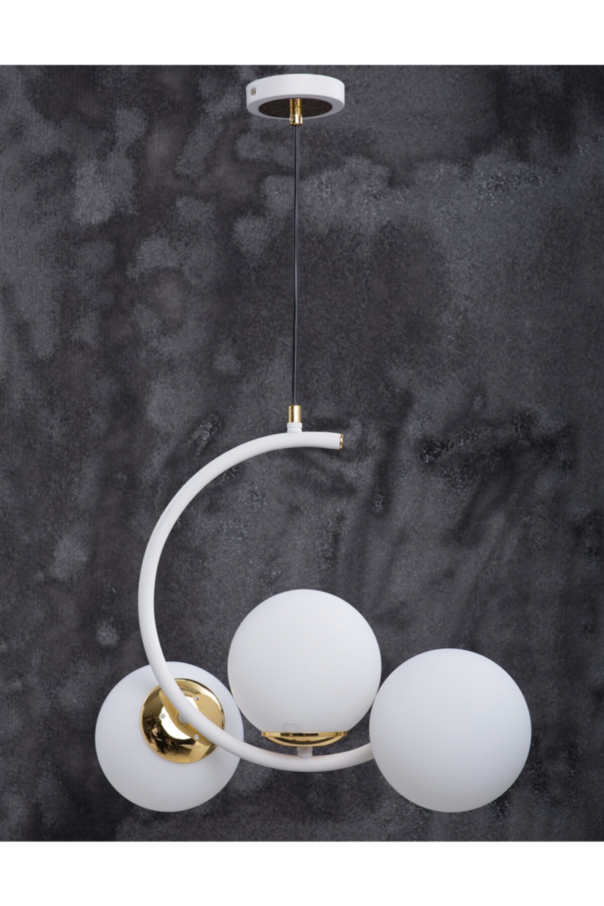 Sesa White 3 White Lamp Chandelier