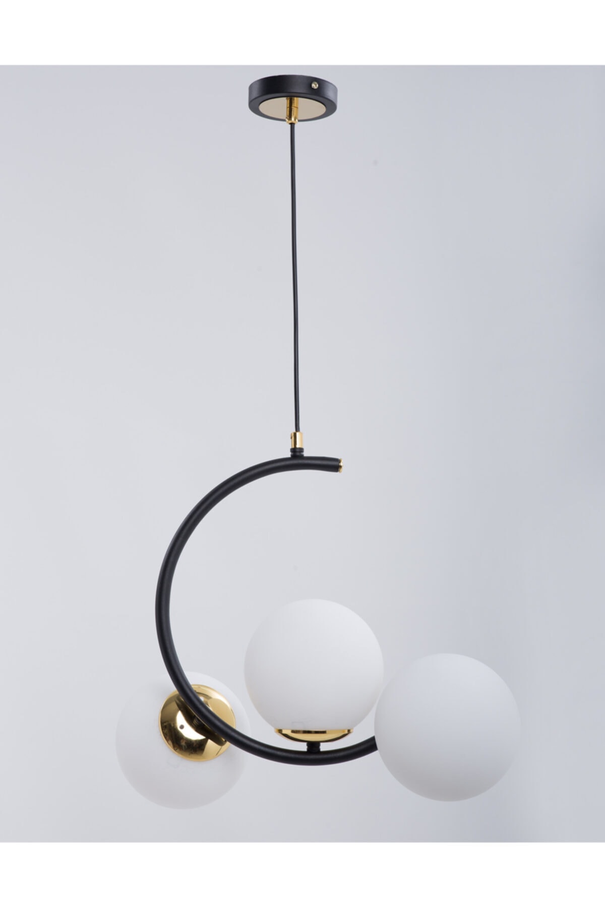 Sesa Black 3 White Lamp Chandelier
