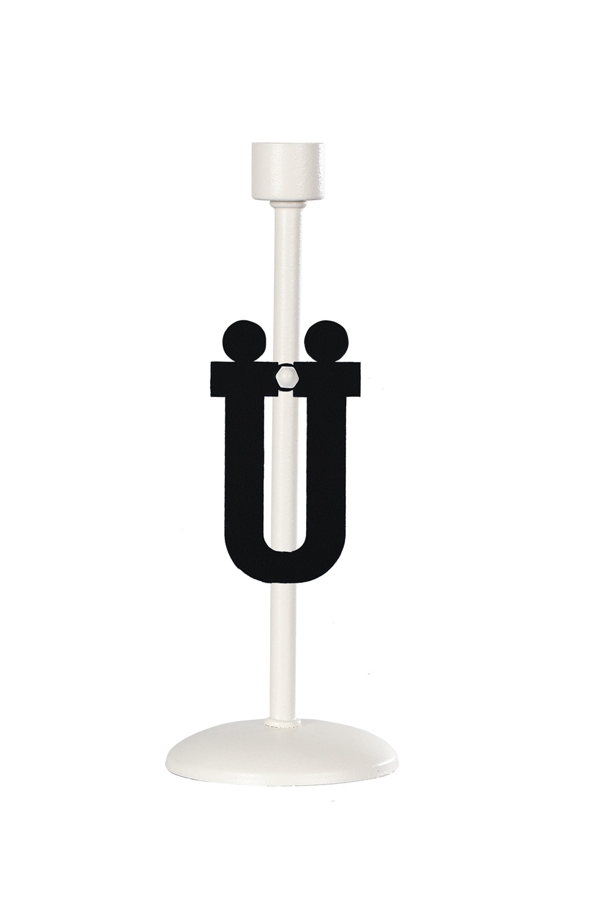 Full White Candle Holder Ü