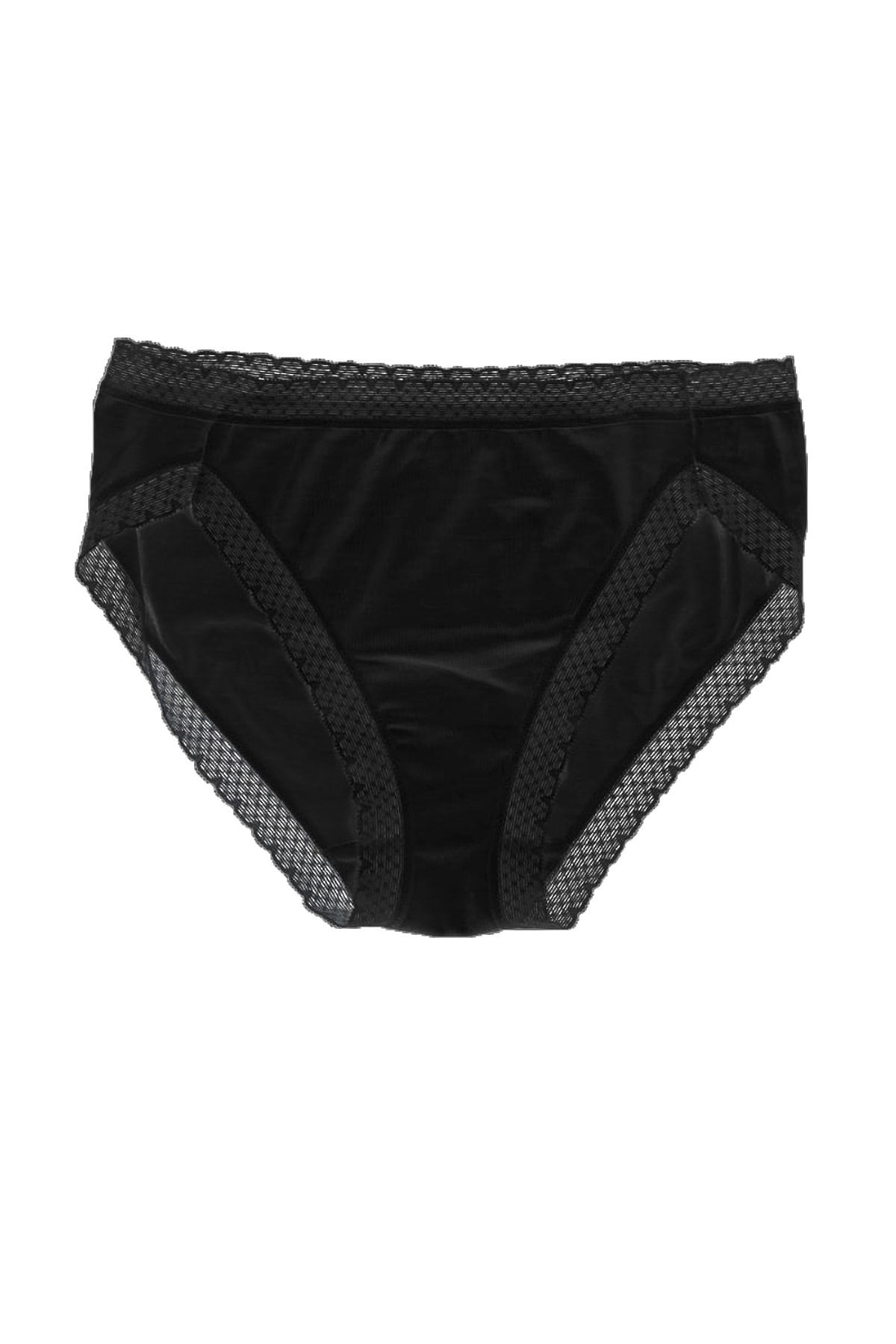 fsm1453 Women's Modal Normal Waist Bikini Lace Slip Lycra Panties