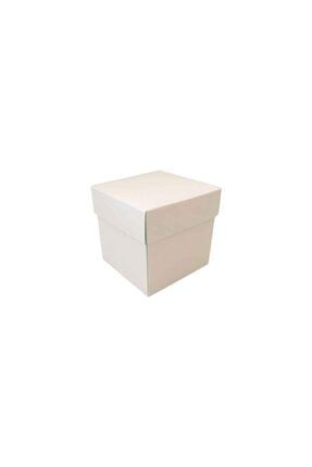 Komple Karton Kutu Düz Renk 6x6x6 Cm (25 Adet) Beyaz TE7255Beyaz