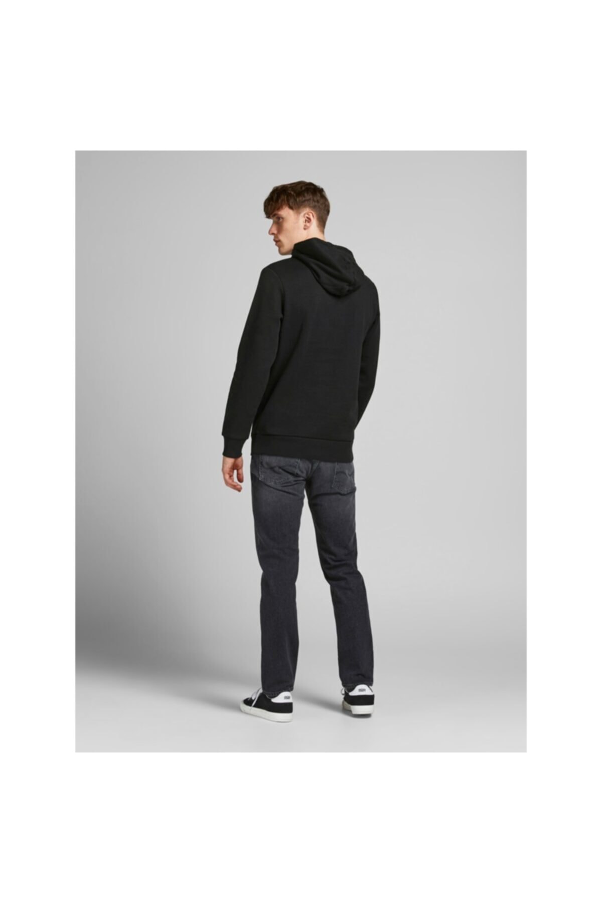 سویشرت مردانه مشکی جک اند جونز | 12189147 اورجینال - تصویر 3