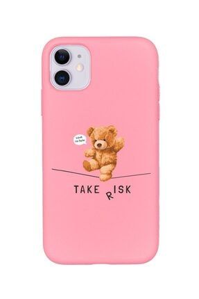 Iphone 11 Take Risk Teddy Bear Tasarımlı Lansman Kılıf KC132-ip11