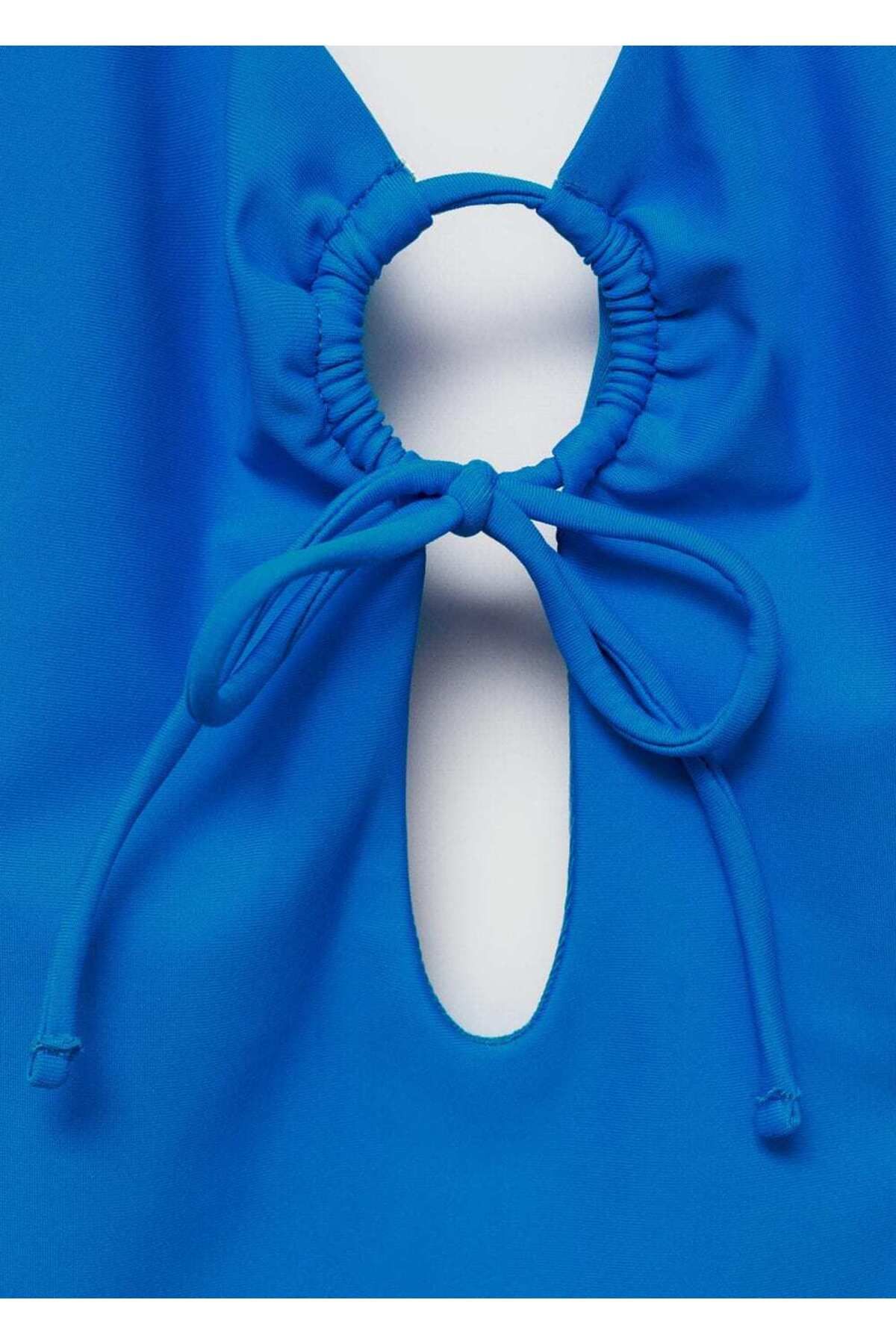 MANGO Woman-Plavky s detailným zaväzovaním Halkter Collar 7