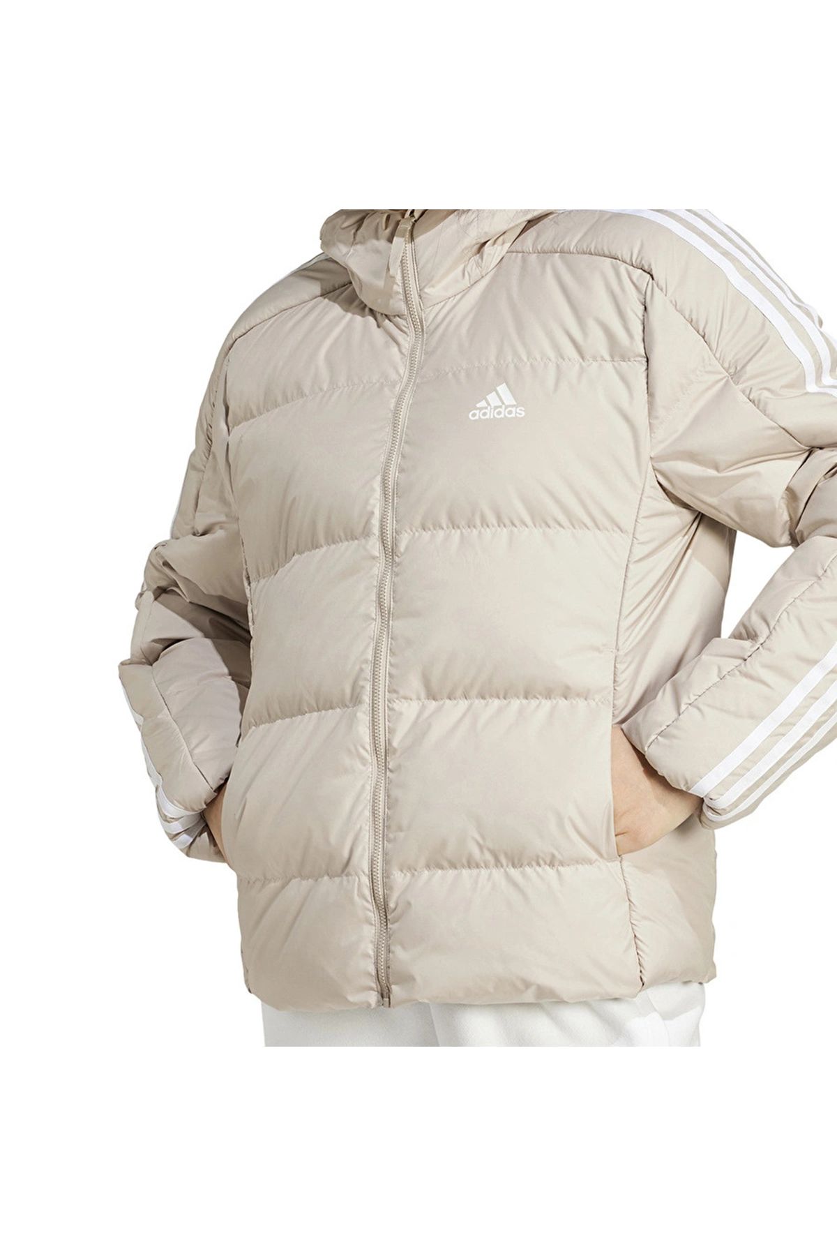 adidas-Essentials 3-Stripes Mid down Hooded Coat 5