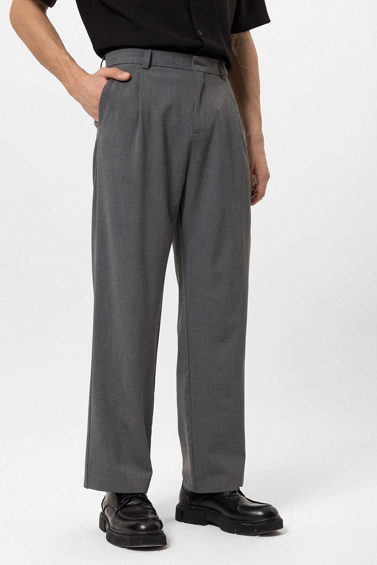 Antioch-Gray High Waist Baggy Men's Pants 2