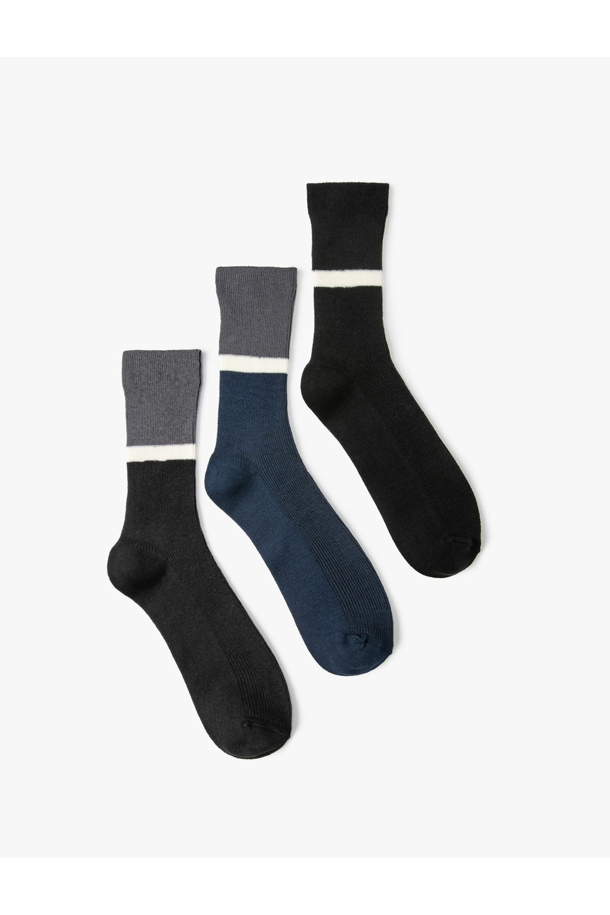 Koton-Set of 3 Socks with Geometric Pattern 2