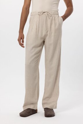 S13 Store Bel Bağlamalı Keten Karışımlı Baggy Erkek Pantolon