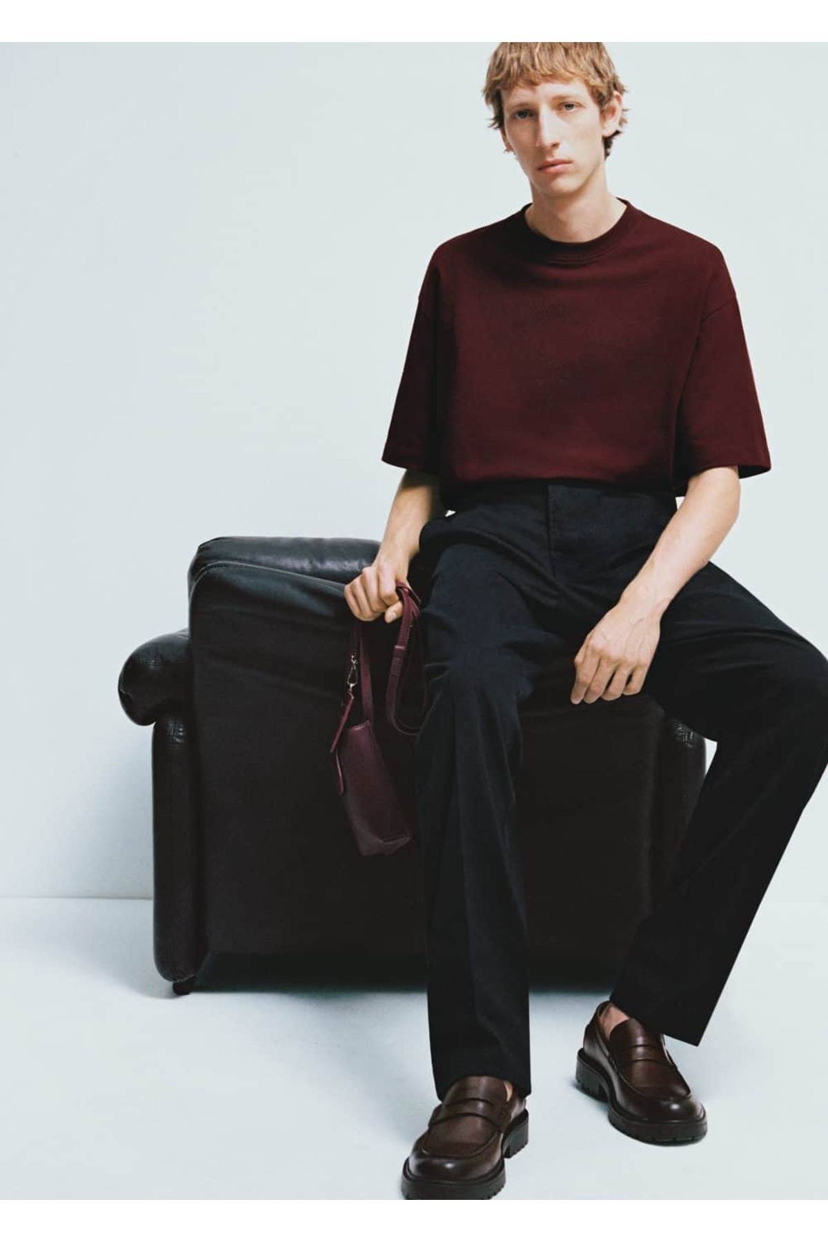 MANGO Man-Regular Fit Wool Blend Fabric Pants 8