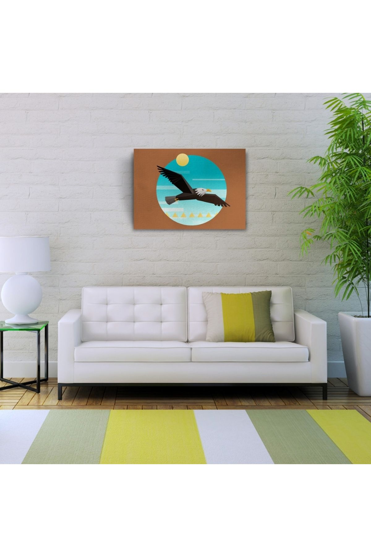 pazarella Kartal Figürü Kanvas Tablo 50 x 70