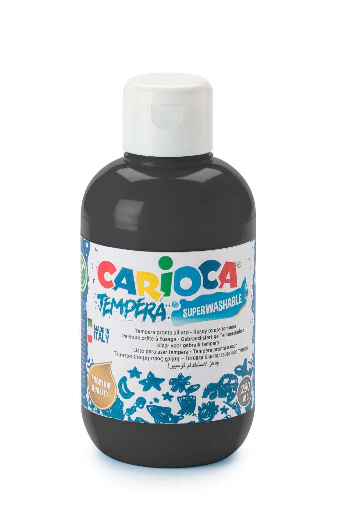 CARIOCA Tempera Boya (SÜPER YIKANABİLİR) 250ml - Siyah