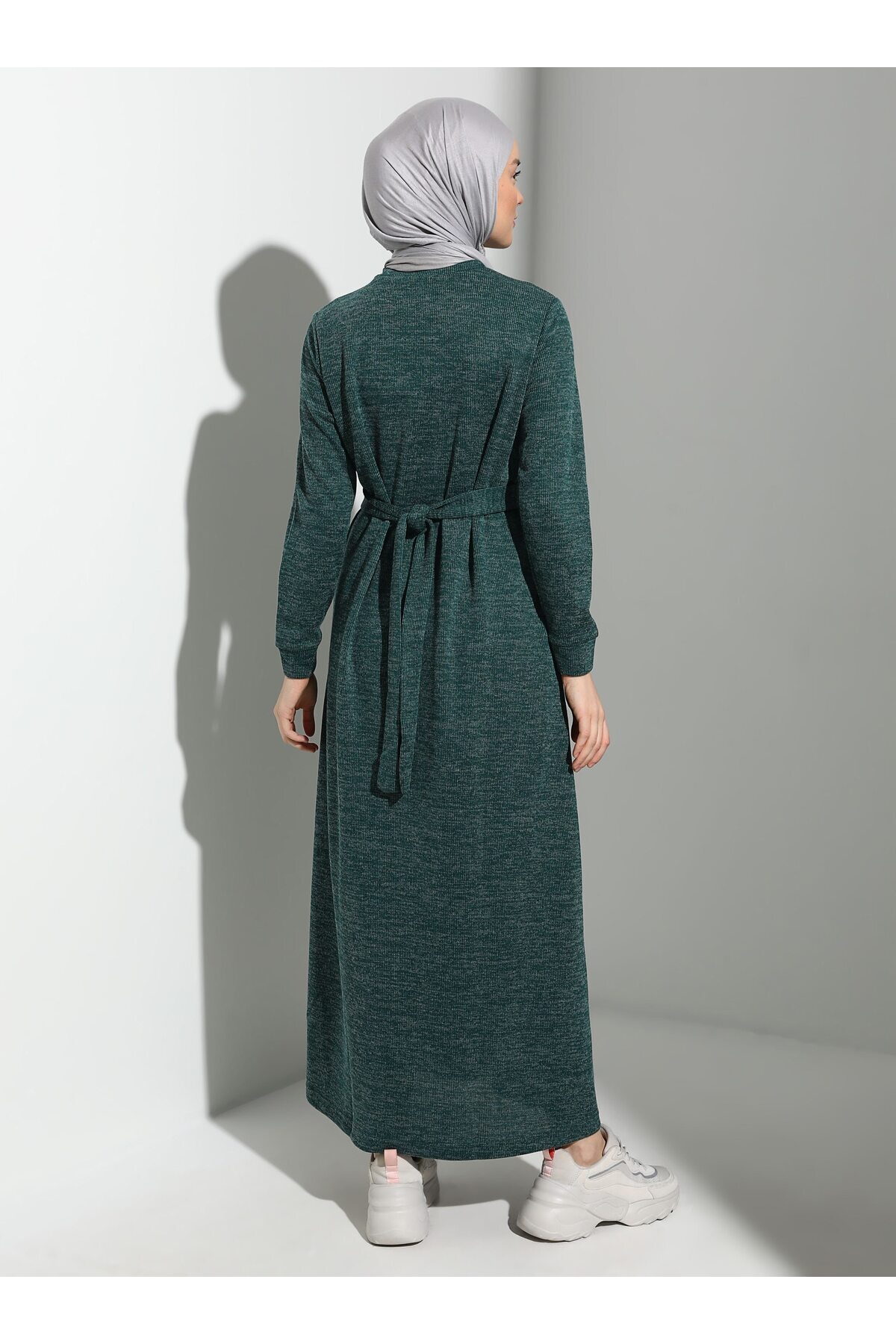 Benin-Hijab-Kleid mit Taillenschnürung – Smaragdgrün – Benin 6