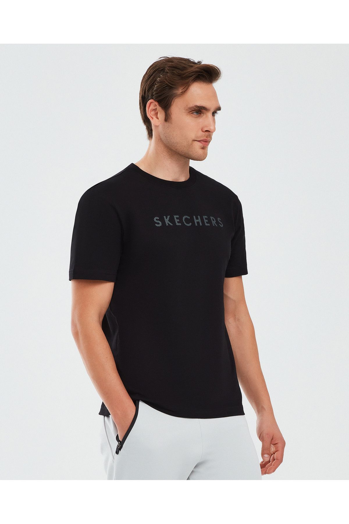 SKECHERS-M Graphic Tee Camo Big Logo T-shirt Men Black Tshirt S212191-001 3