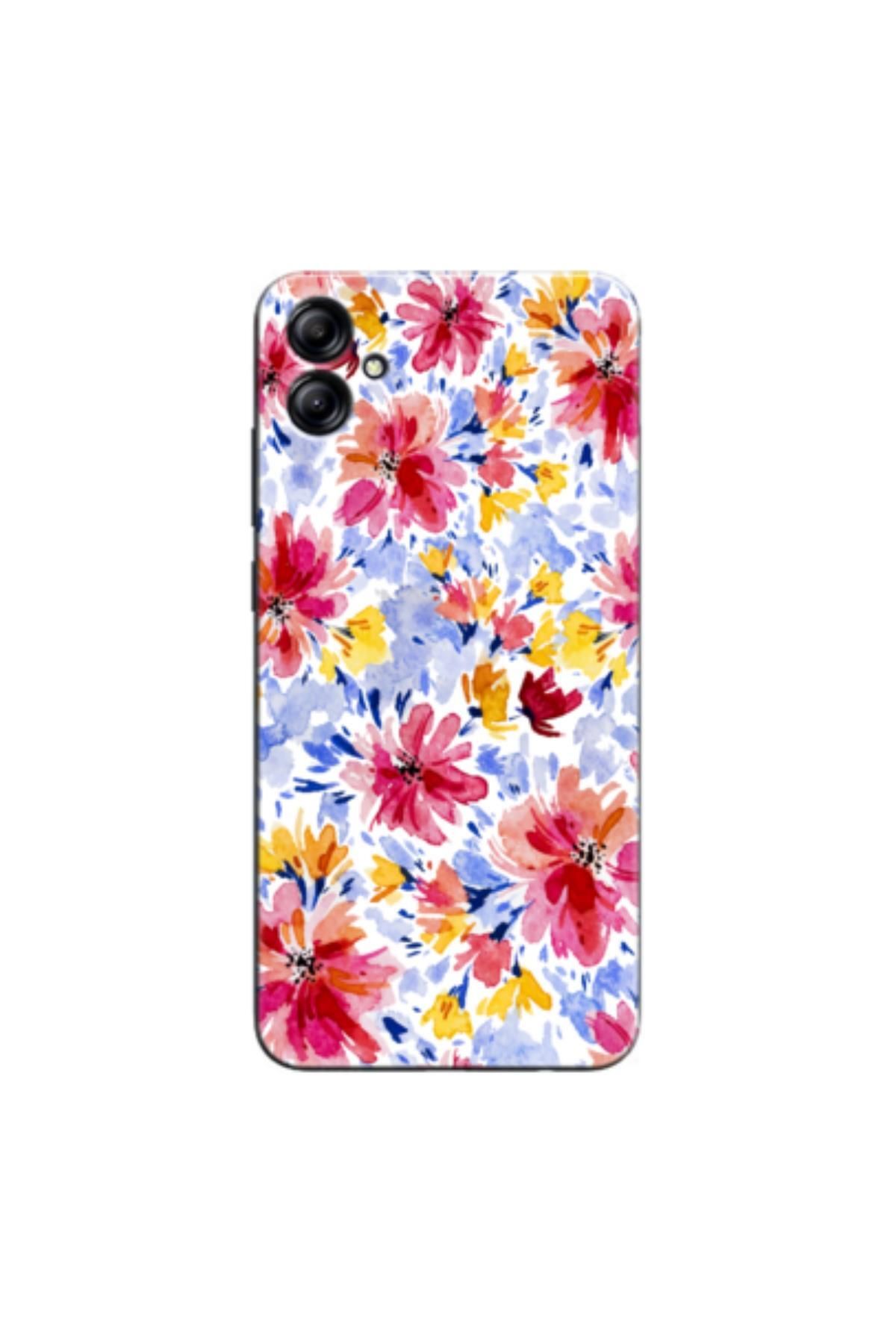 کاور و قاب چند رنگ سامسونگ Galaxy A04E Case Spring Flowers 7 غلاف سیلیکون طرح دار Zebana