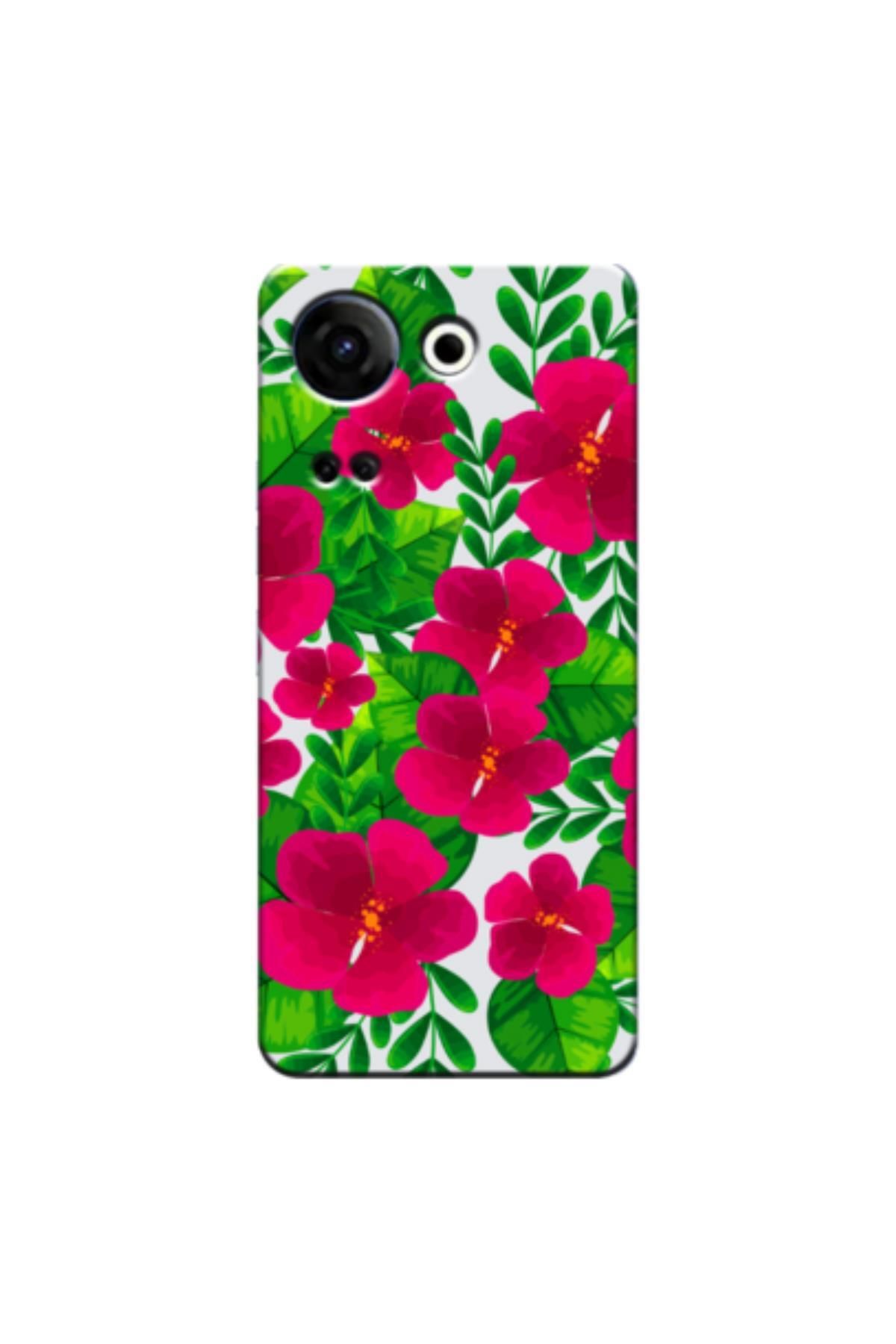 کاور و قاب چند رنگ Tecno Camon 20 4g Case Spring Flowers 9 Silicone طرح دار Zebana