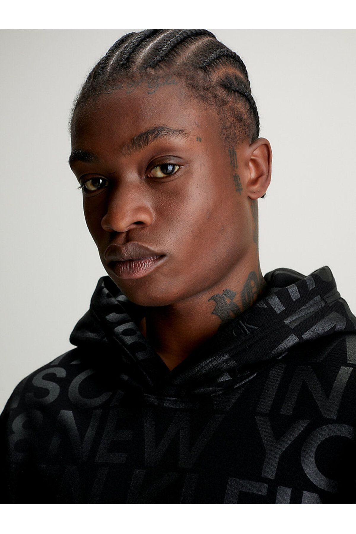 سویشرت مشکی مردانه آرم AOP Hoodie اورجینال Calvin Klein