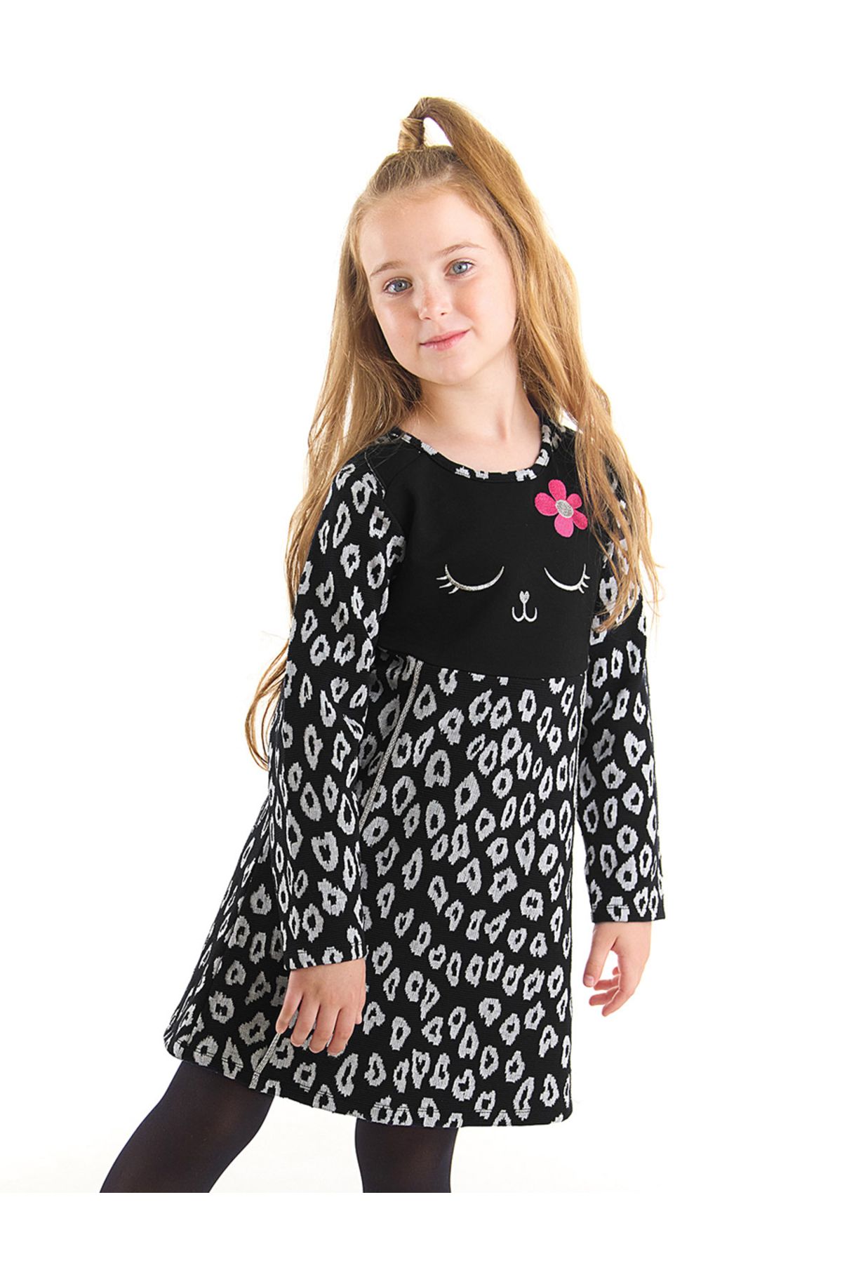 Denokids-Floral Cat Girl Dress 1