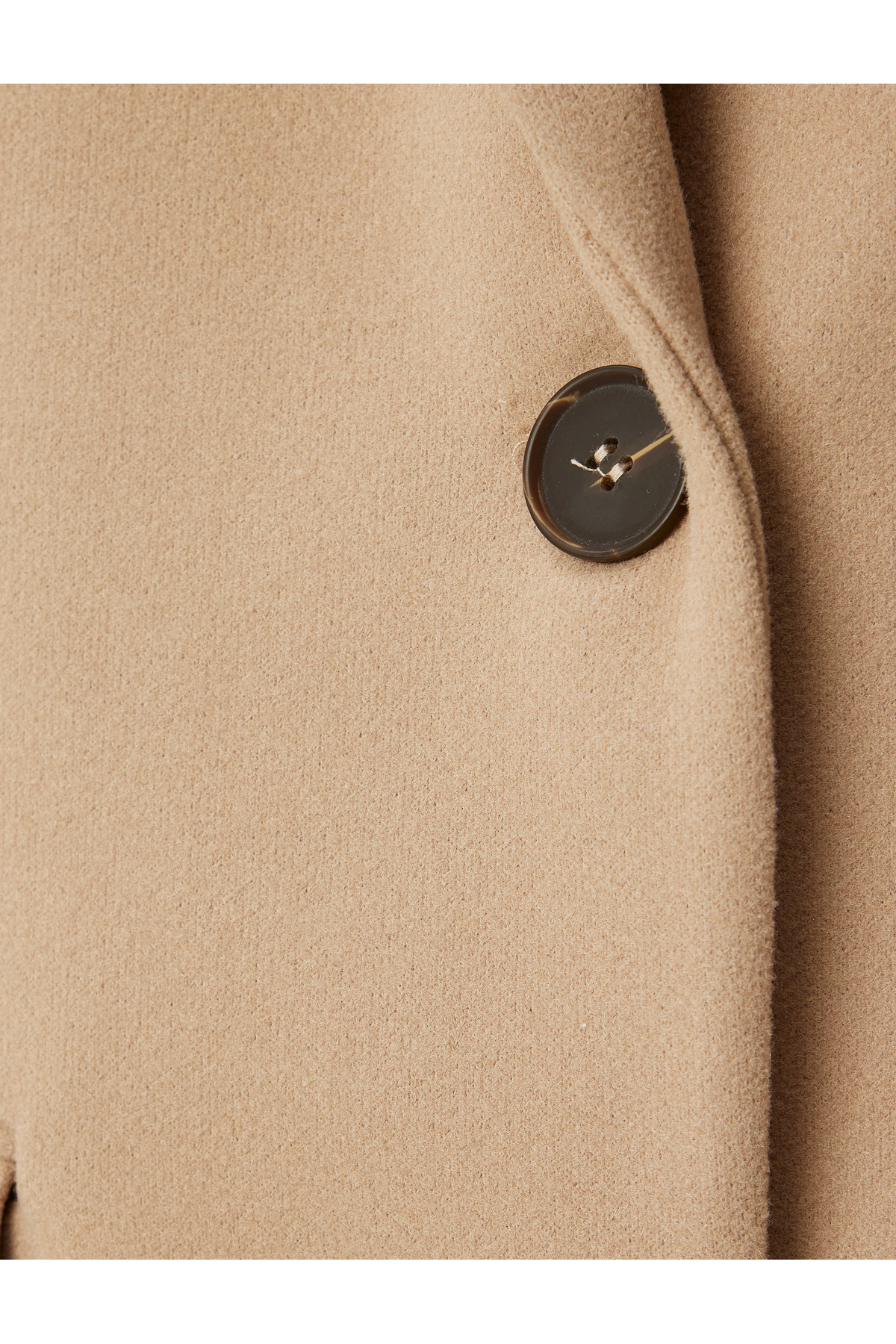 Koton  Uzun Kruvaze Kaşe Kaban Düğmeli Cepli - Görsel 6