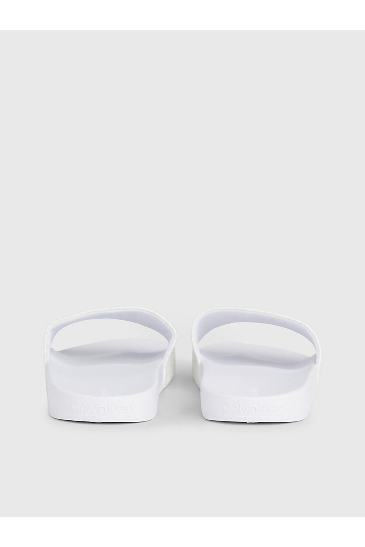 دمپایی سفید زنانه اسلاید استخر Epi Mono اورجینال Calvin Klein