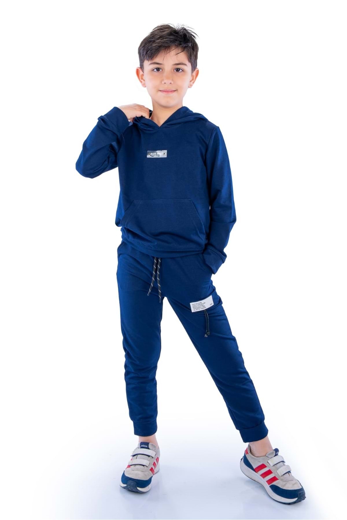 Minikadam Class Kanguru Cepli Kapüşonlu Çocuk Eşofman MNK10071 LACİVERT fotoğrafı 3 (önizleme)