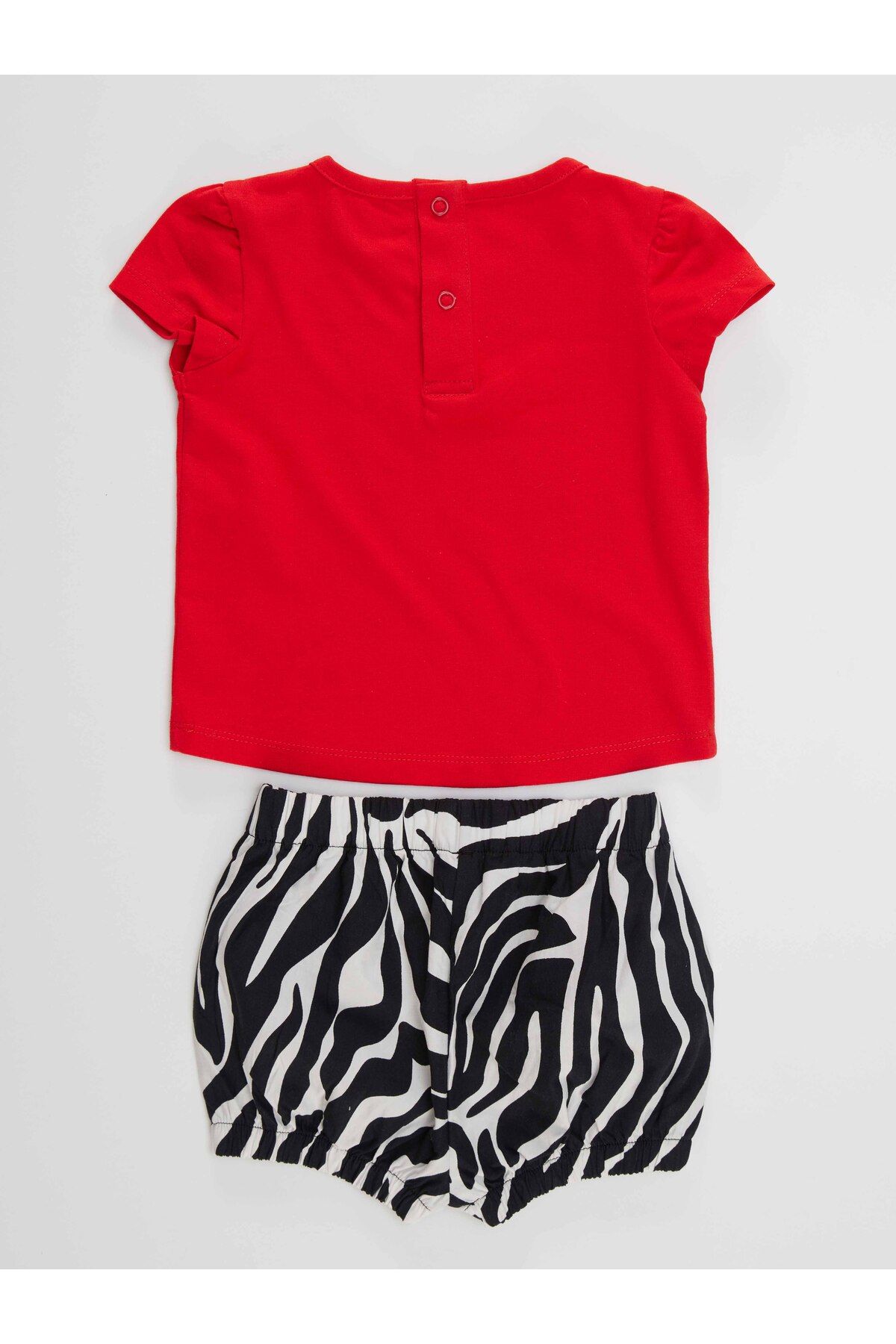 Denokids-Ballerina Zebra Baby Girl T-shirt Poplin Shorts Set 4