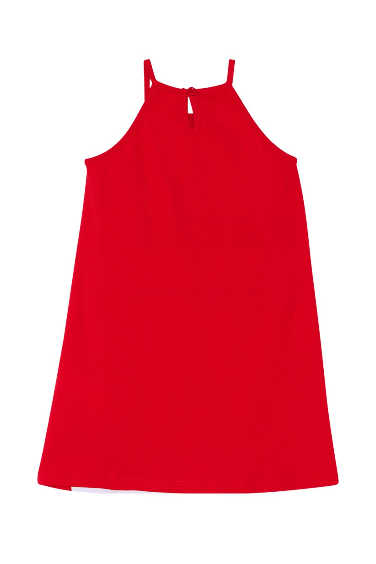 Denokids-Rotes Sommerkleid für Mädchen mit Einhorn-Muster - mit Trägern 4