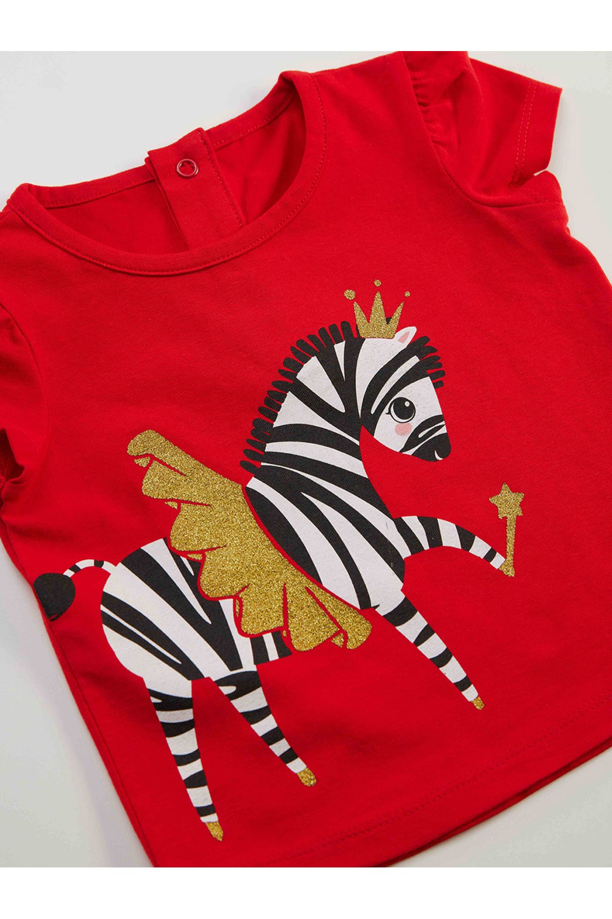 Denokids-Ballerina Zebra Baby Girl T-shirt Poplin Shorts Set 5