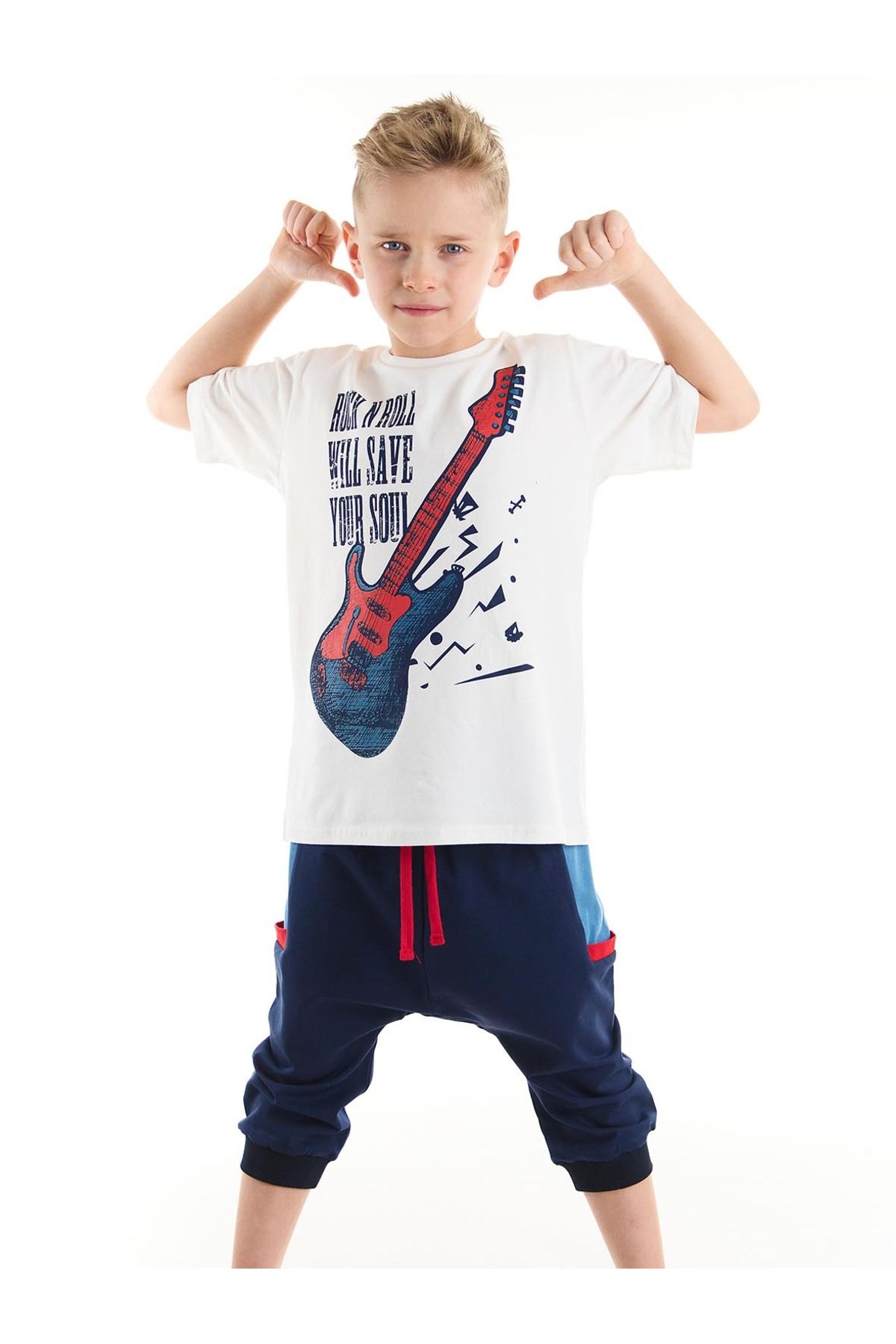 MSHB&G-Rock Soul T-Shirt-Capri-Shorts-Set für Jungen 1