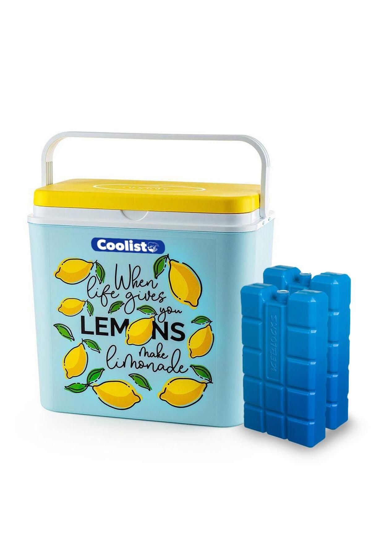 Coolist Clb30lm 30 Litre Limon Desenli Buzluk 3 Adet 400gr. Buz Kaseti