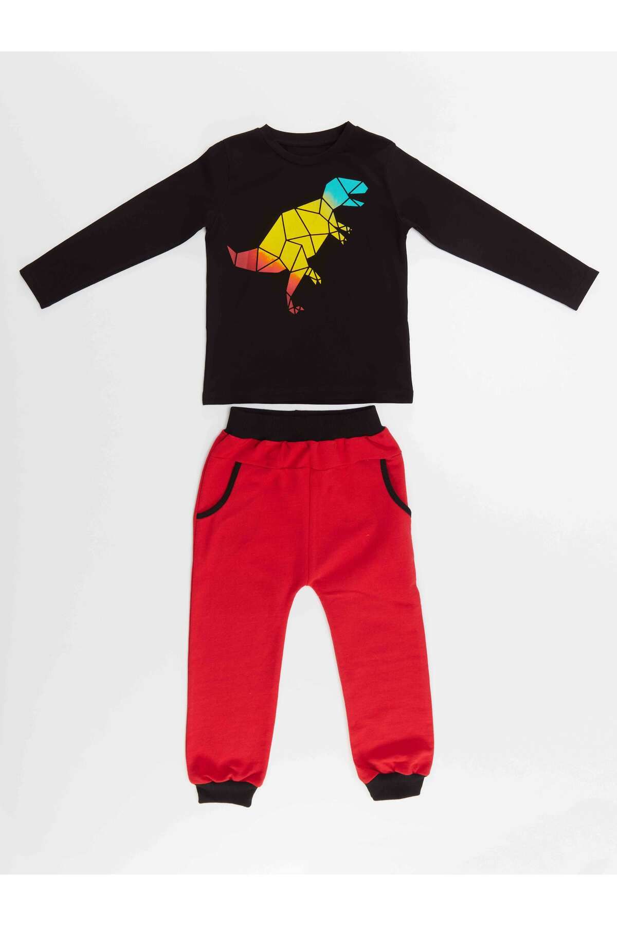 MSHB&G-Geometric Dino Boy's T-shirt Pants Set 3