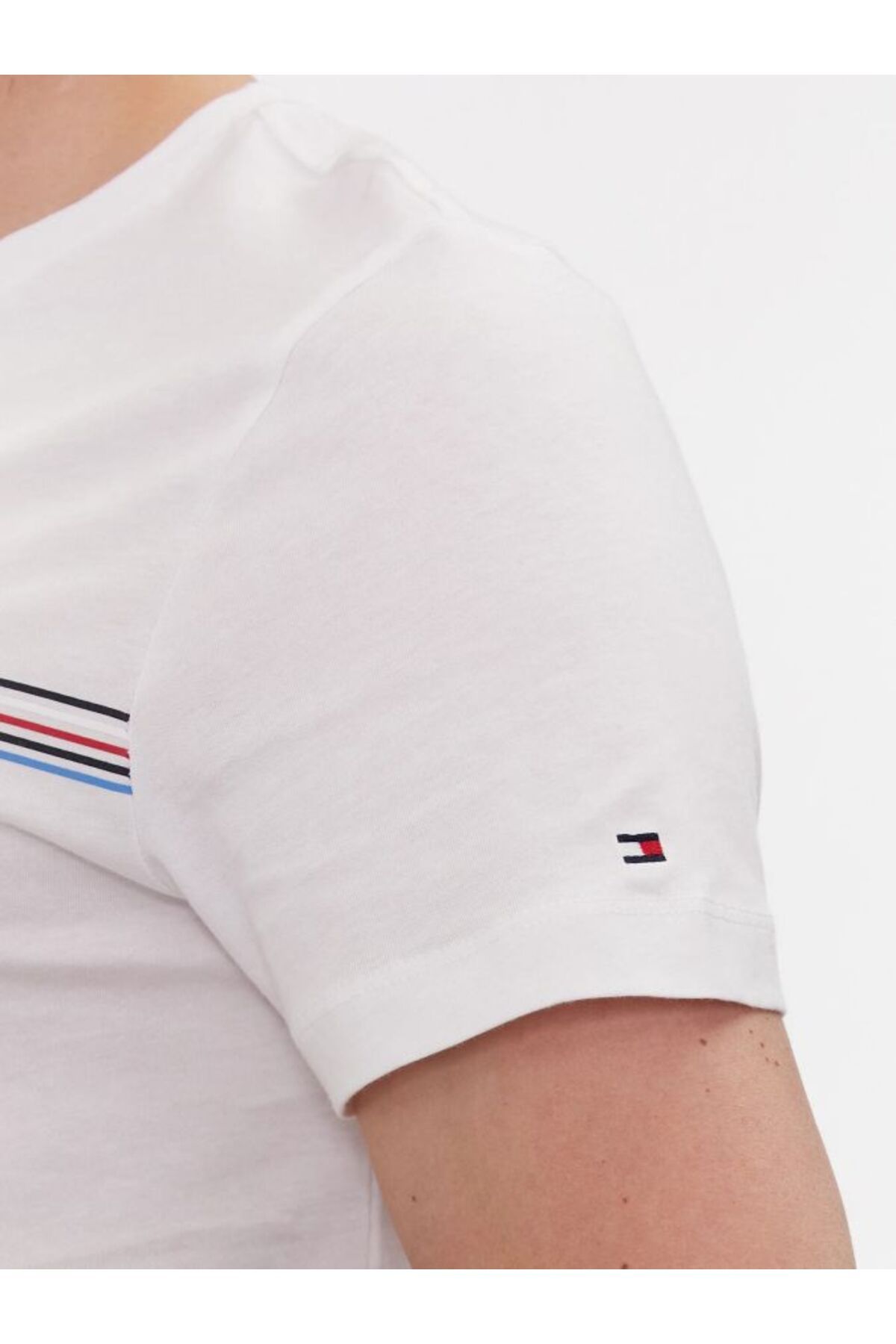 تی شرت سفید مردانه توری اورجینال Tommy Hilfiger