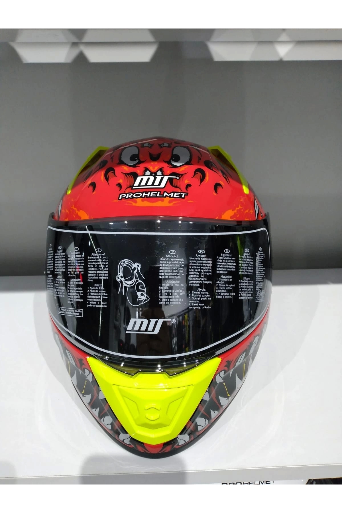 momotenki 様 MTS KASK MTS PRO 801 DEMON GÜNEŞ GÖZLÜKLÜ KIRMIZ/SARI - Fiyatı