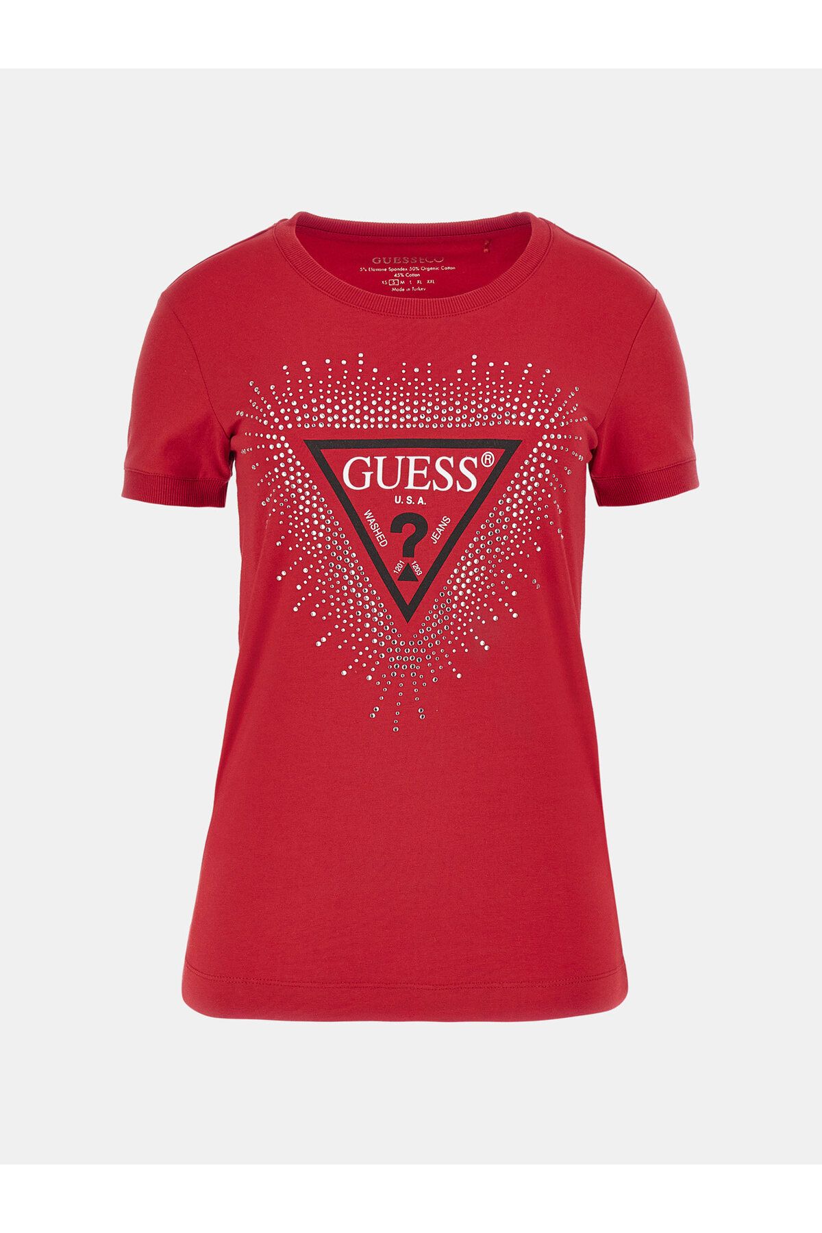 Guess Star Triangle Kad n Slim Fit T Shirt Kad n Giyim