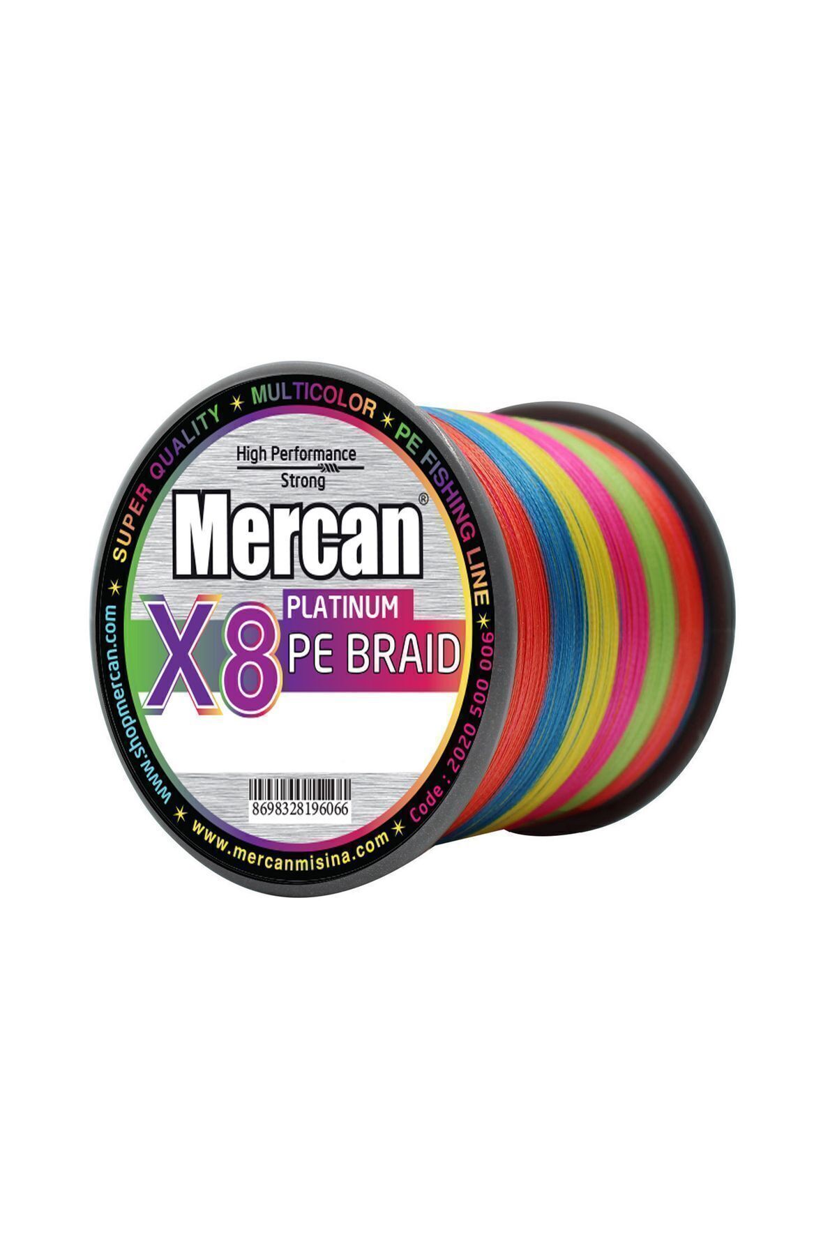 Mercan Pe Örgü Platinum X8 Multicolor ip 500m Misina