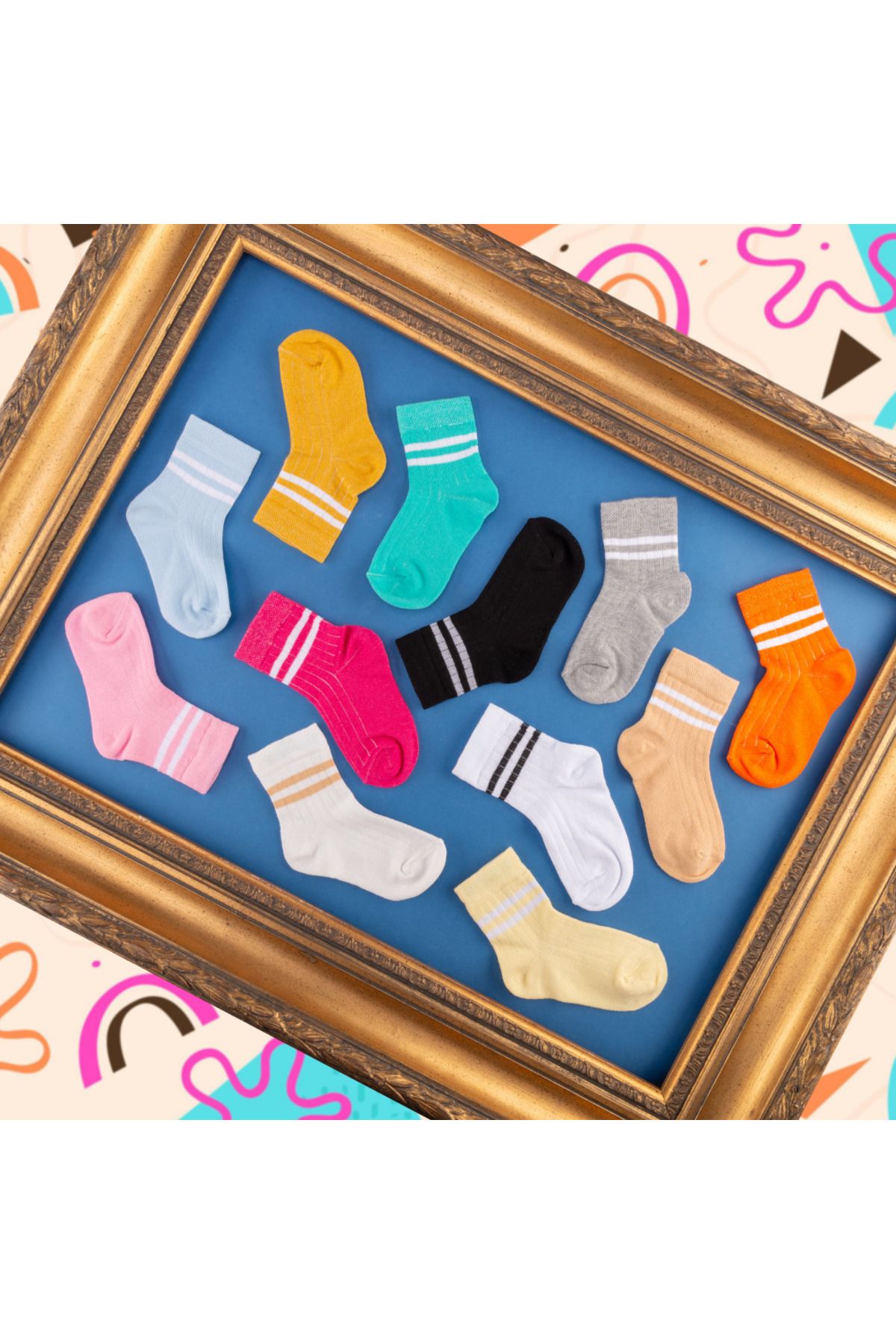 Novibaby 3'lü Pamuklu Çocuk Kolej Soket Çorap Bebek Unisex Kız Kadın Erkek Okul Çorabı, Beyaz Siyah Pembe fotoğrafı 6 (önizleme)