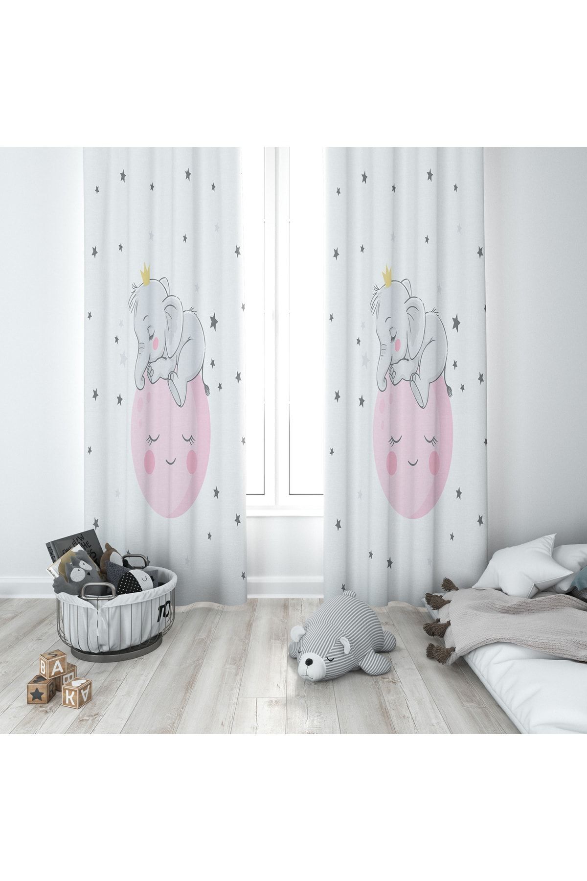 Lolla Cortina De Fundal Cu Model Pentru Camera Copiilor Evmila - 70 x 260