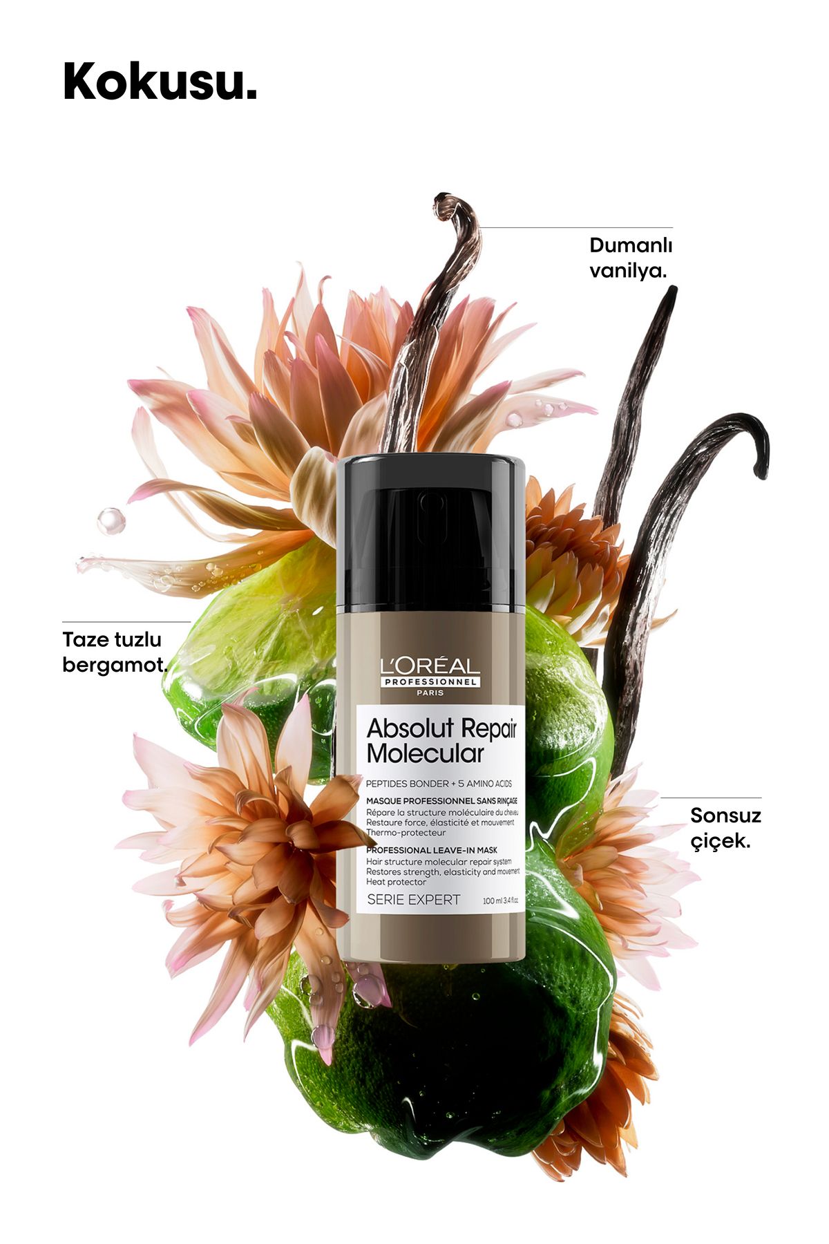 Serie Expert Absolut Repair Molecular Tüm Yıpranmış Saçlar Için Durulanmayan mask — TYC81MO4WN172614643162643 — تصویر 4 از 6