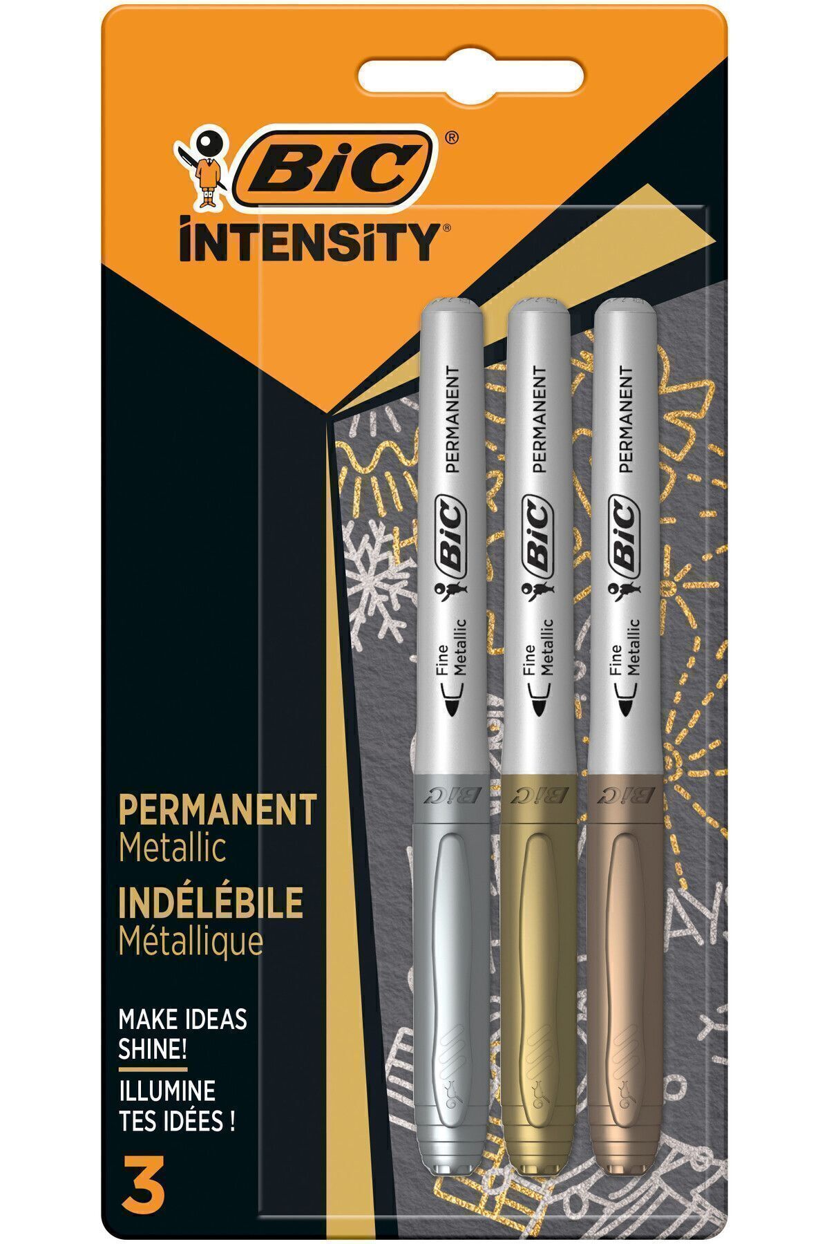 Intensity Permanent Markör Altın Gümüş Bronz 3'lü Blister