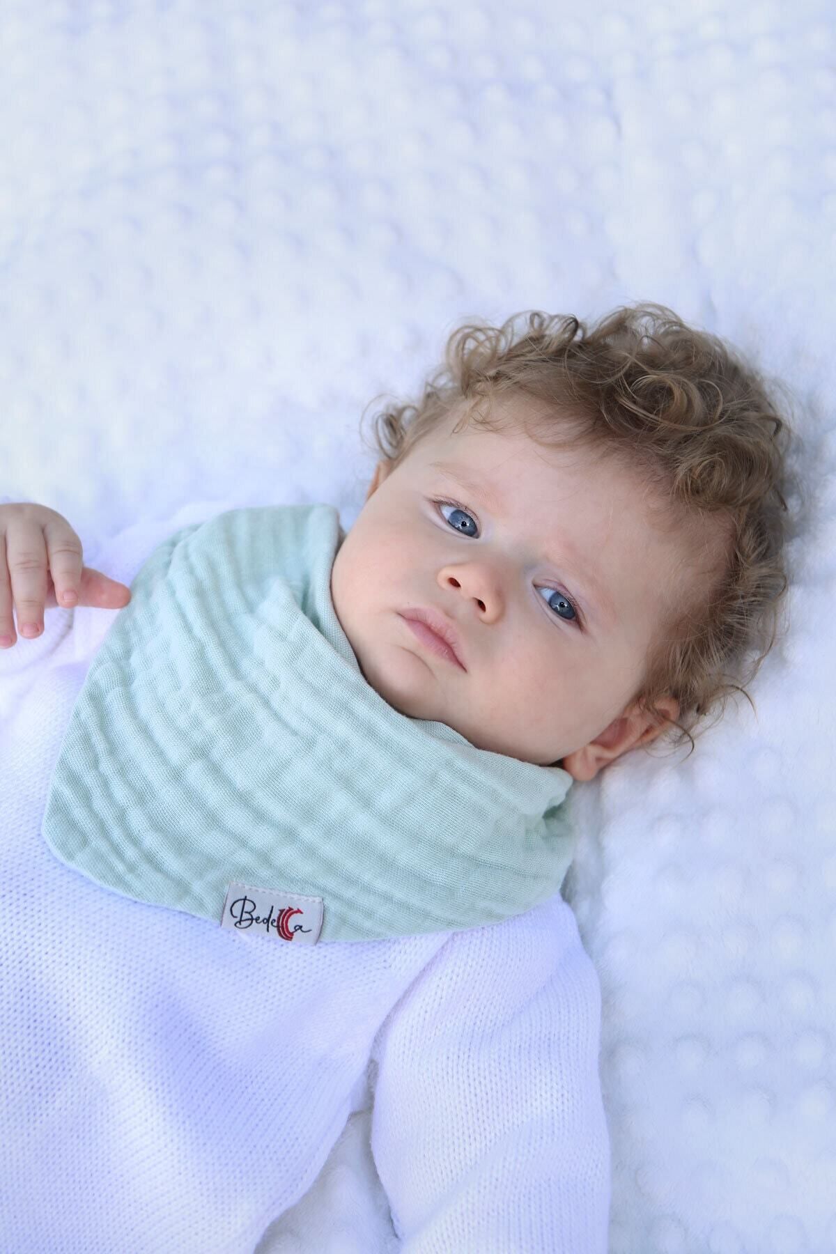 Bedeca 3'lü %100 Organik Pamuk Bebek Müslin Önlük - Kız Erkek Bebek Salya Ve Mama Önlüğü, Fular, Yakalık fotoğrafı 7 (önizleme)