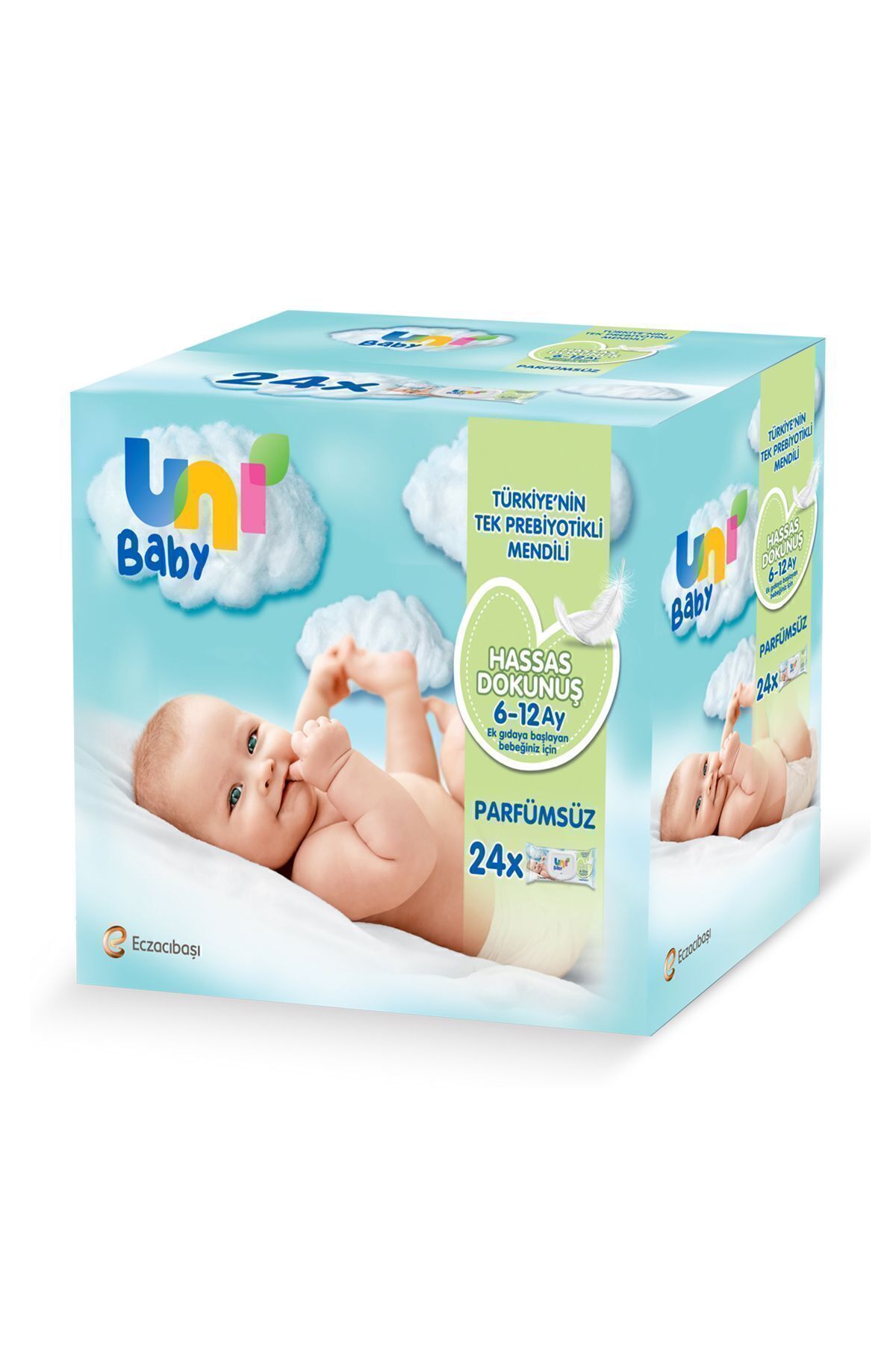 Uni Baby Hassas Dokunuş Islak Mendil 52 Li X 24 Adet fotoğrafı 2 (önizleme)