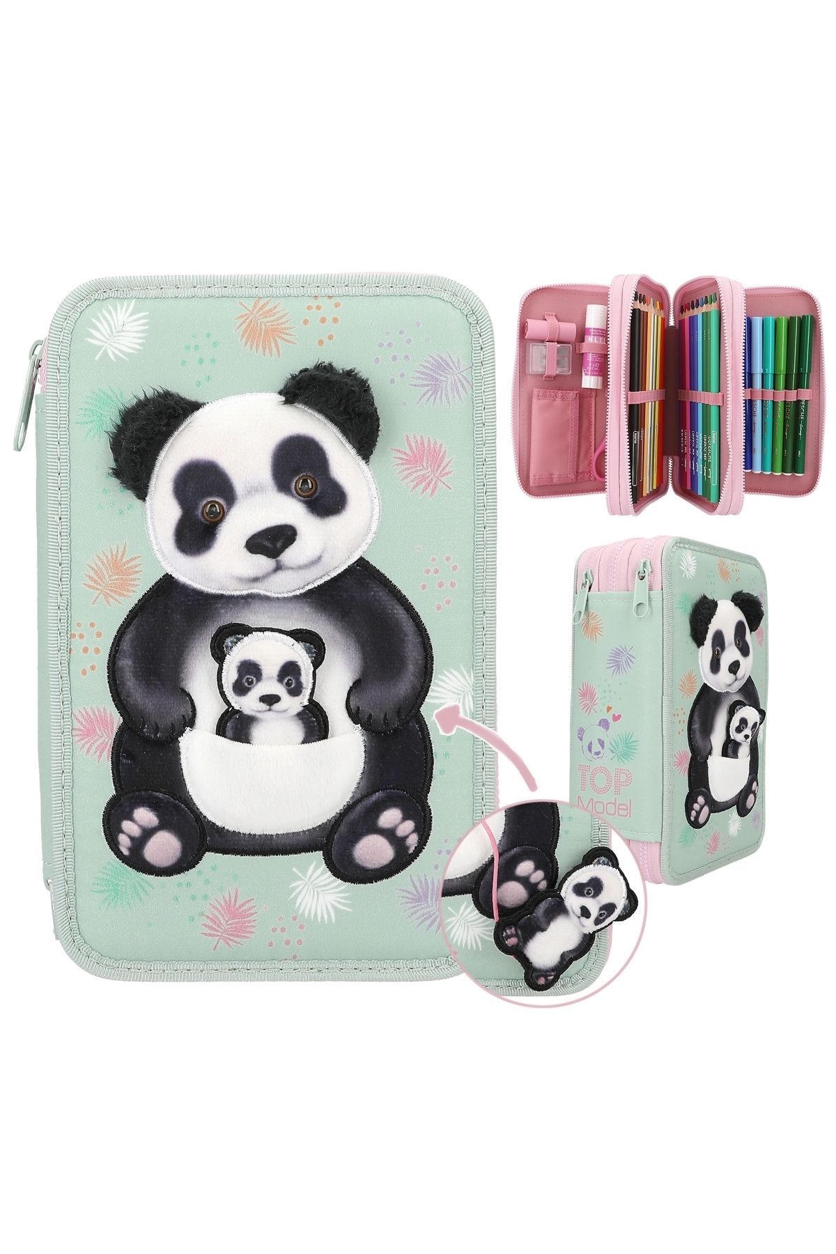 Depesche Panda 3 Katlı İçi Dolu Kalem Çantası 12786_A