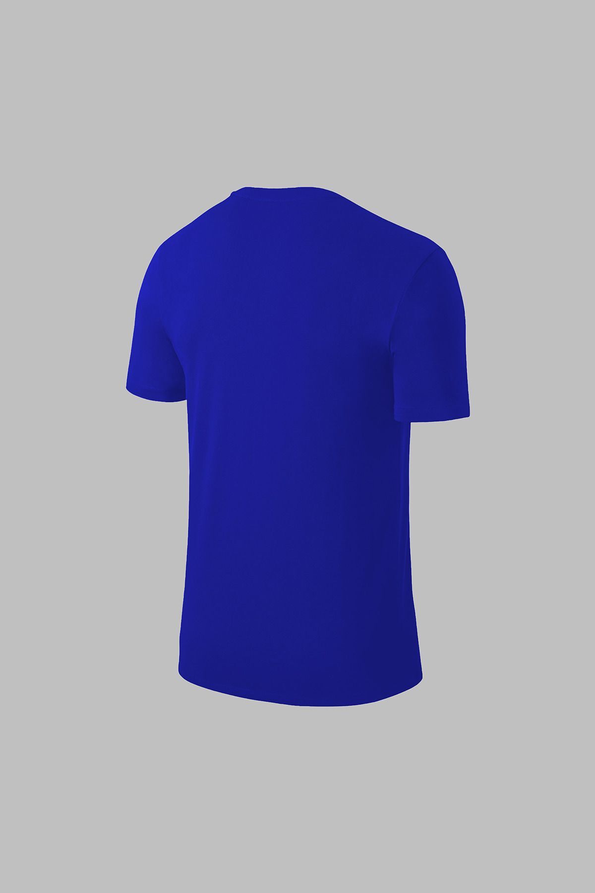 POSEIDON STORM-Мъжка синя Dri-Fit тениска с големи размери - неразпечатана, кръгла яка, къс ръкав (4XL-10XL) 2