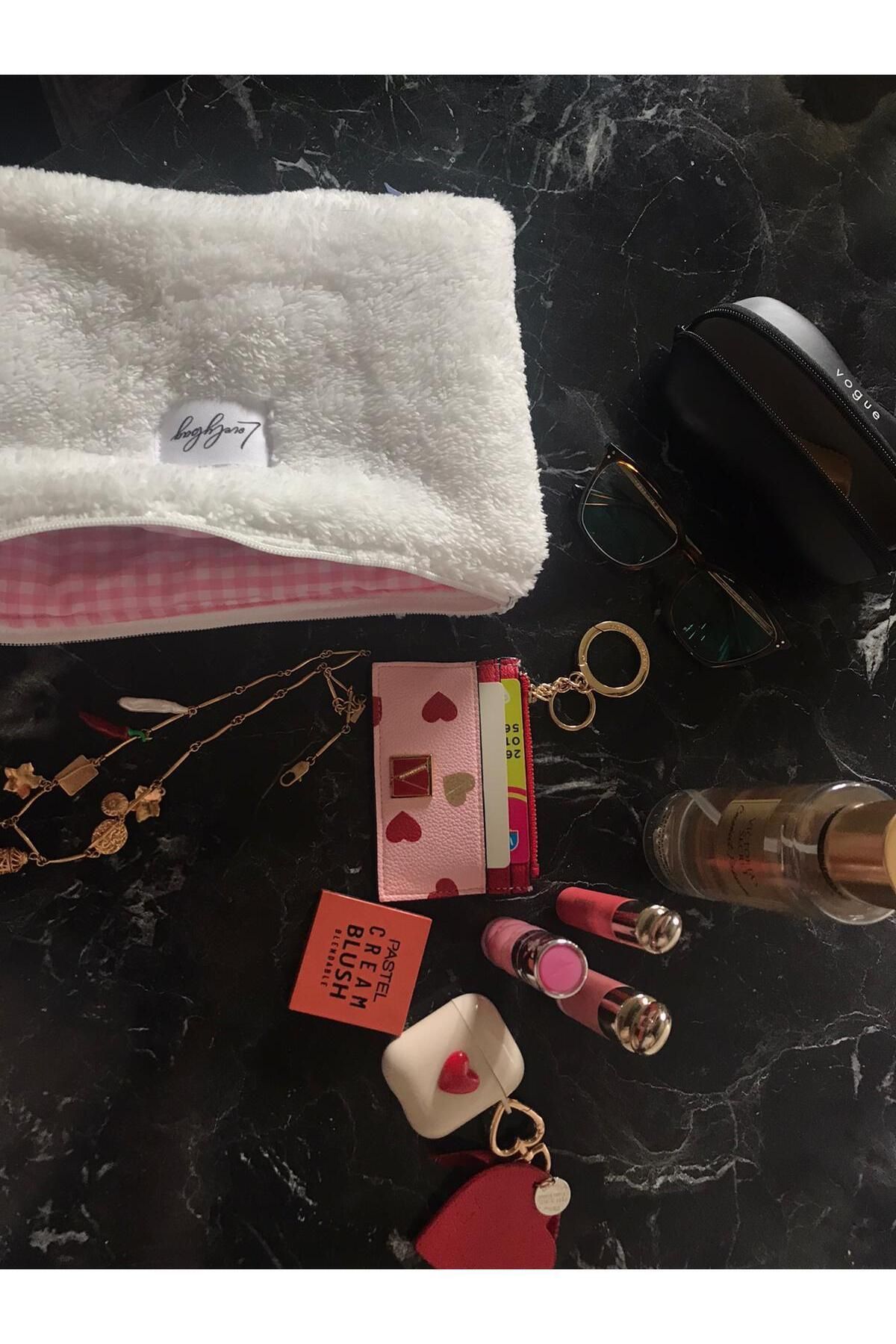کیف سازمانی مخملی سفید LOVELYBAG
