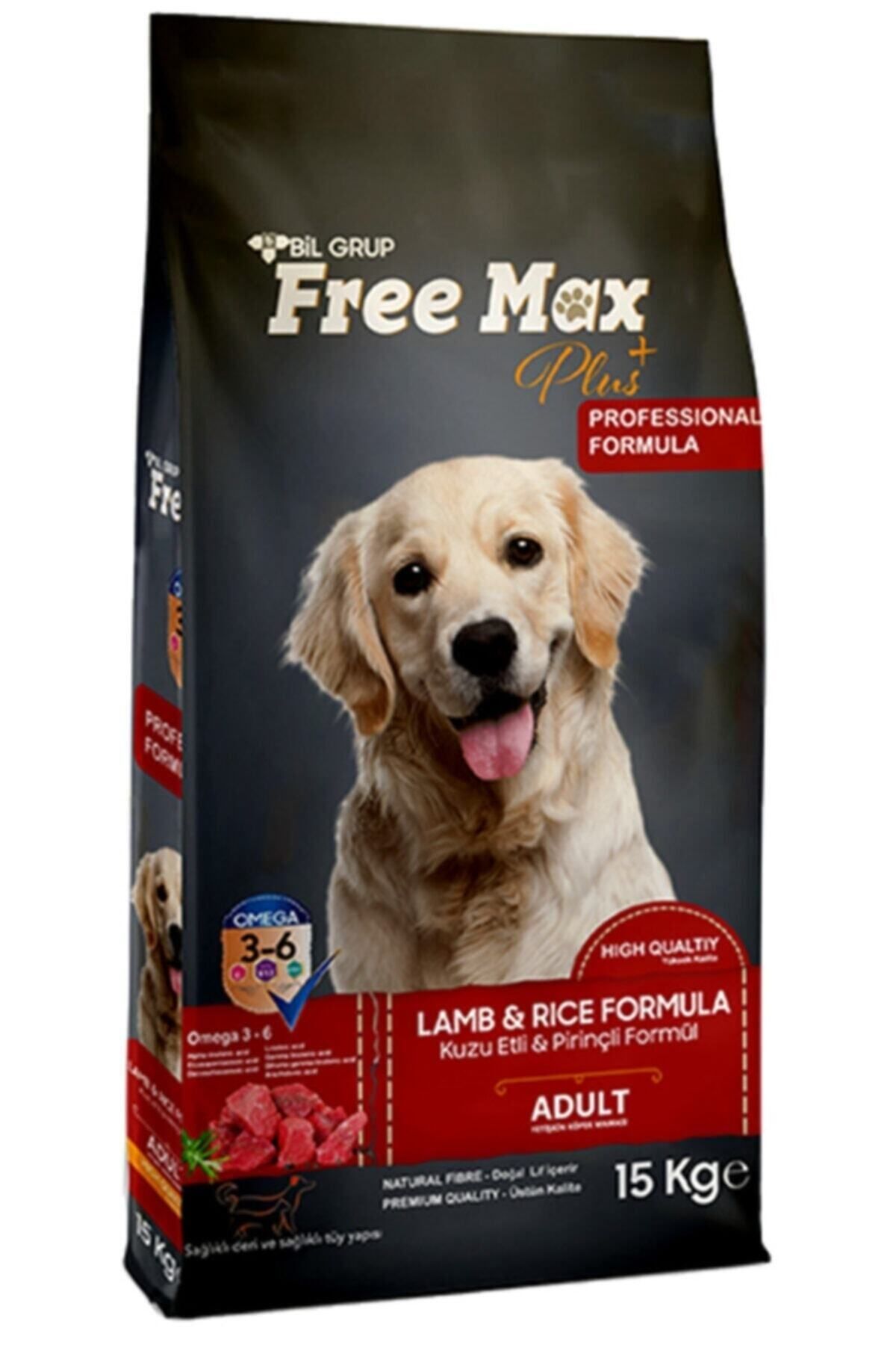 15 Kg FreeMax Yetişkin Köpek Maması ( Kuzu Etli & Pirinçli ) Kuru Mama