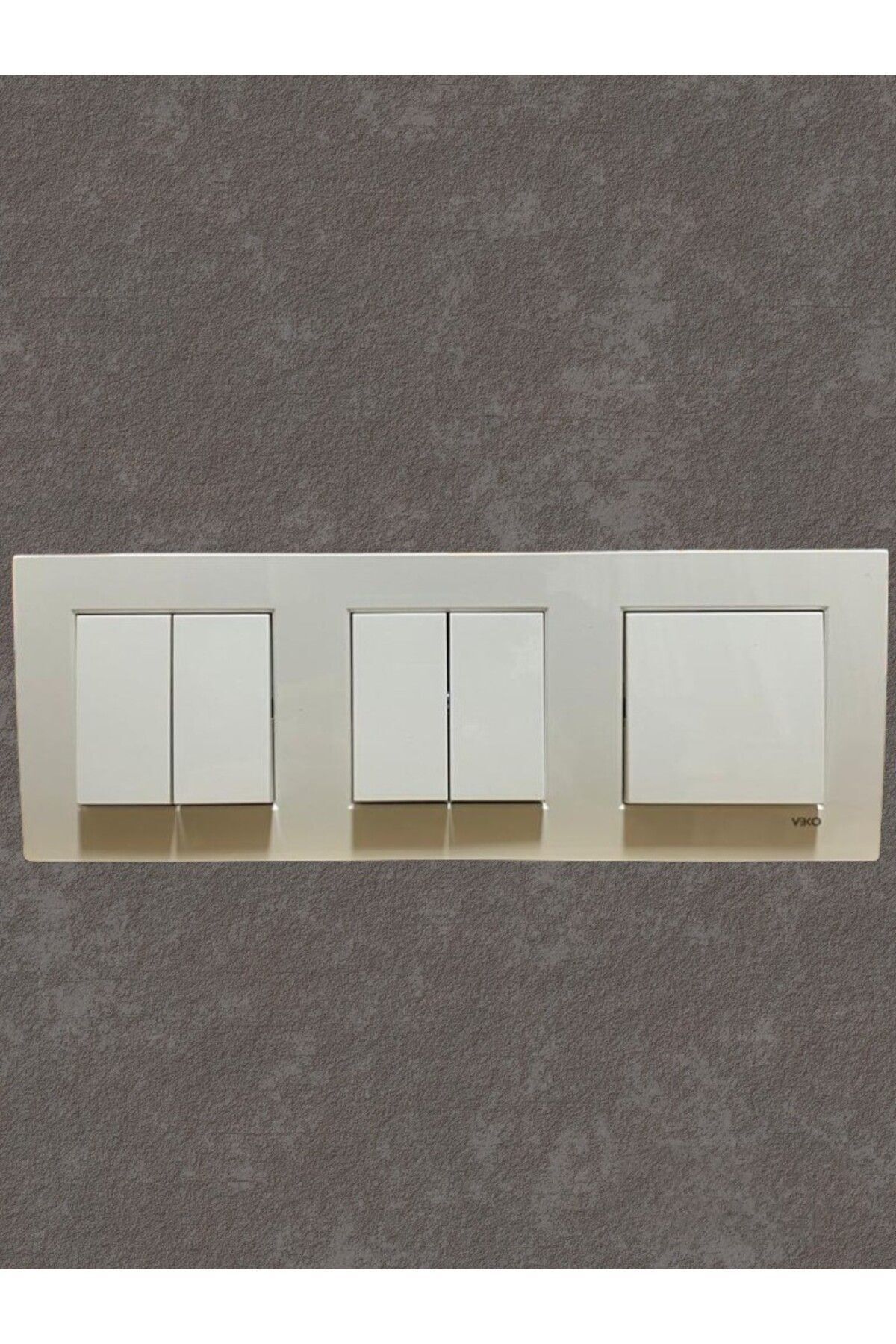 VİKO-Karre Set of 3 2 Pieces Commutator 1 Piece Key 3 Piece Frame White 1