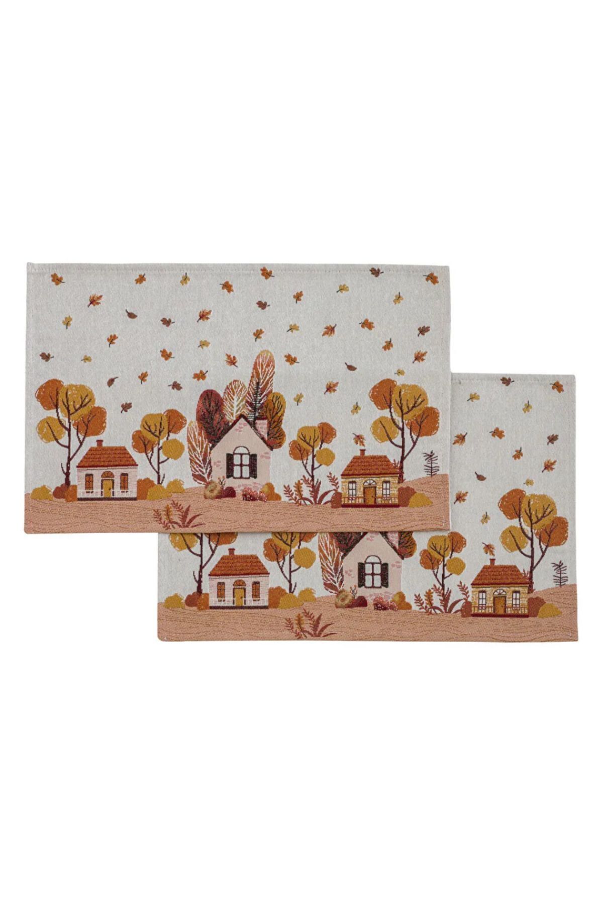 LC Waikiki-Lcw Home - Autumn Themed Mixed Printed 2-piece American Service 4