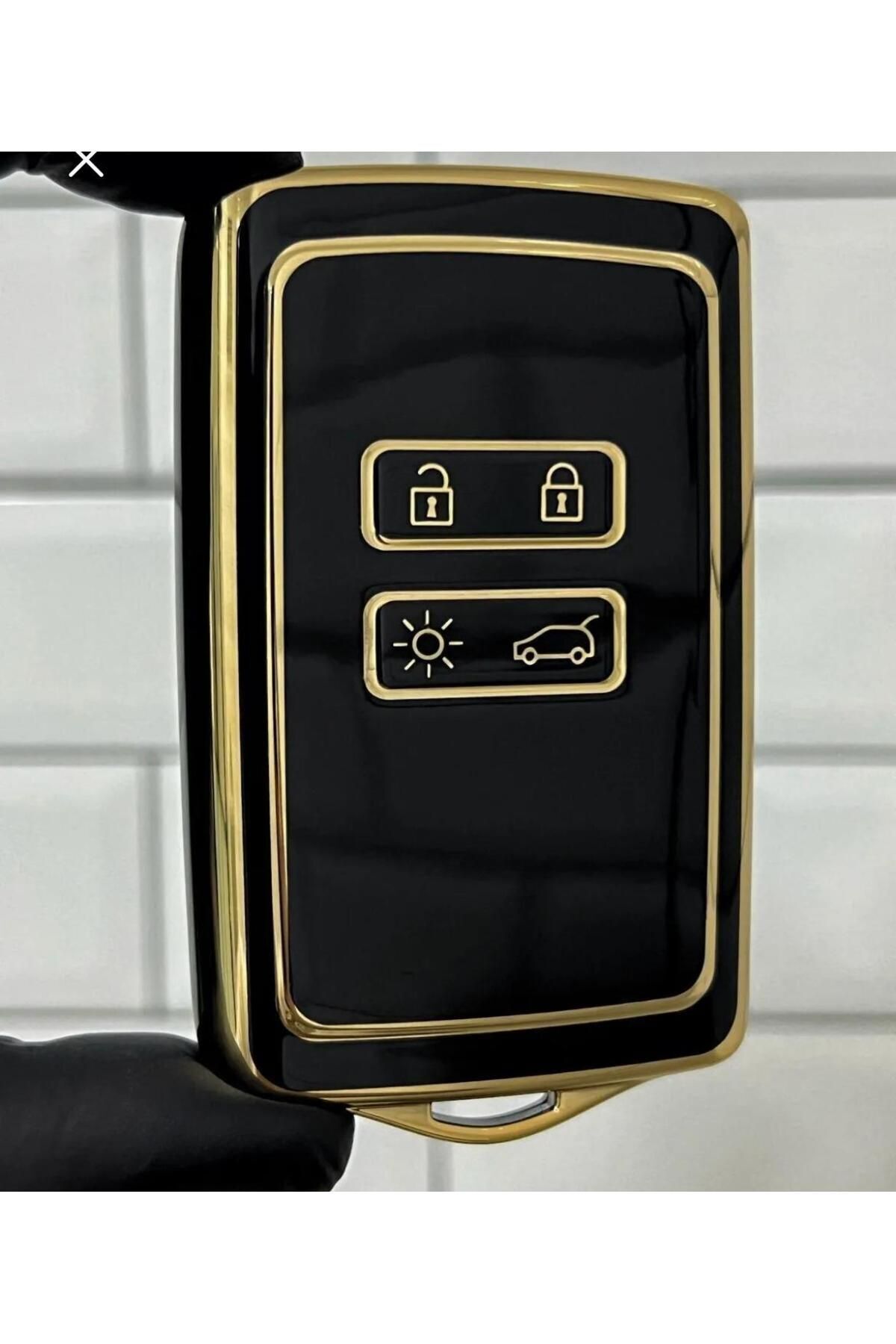 ROSALIND RENAULT MEGANE,CLIO5, DACIA, KADJAR ,ZOE , AUSTRAL SİYAH GOLD ANAHTAR KILIFI