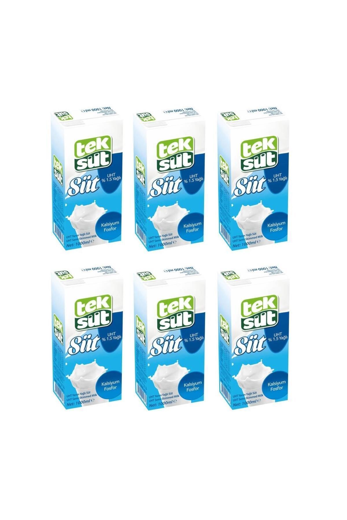 Teksüt Yarım Yağlı Süt 1 Lt X 6 Adet